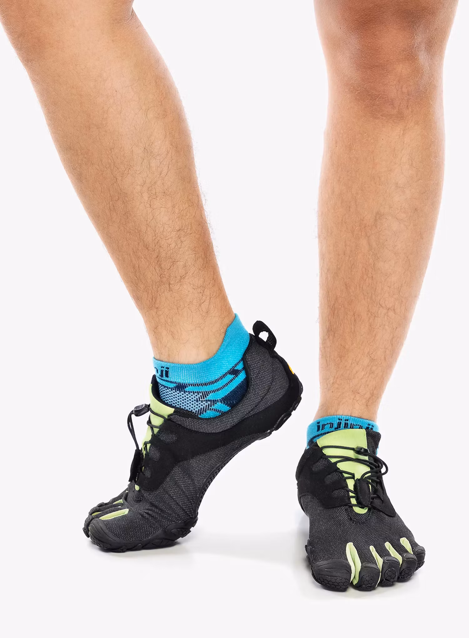 Vibram Fivefingers V-Run Retro Férfi futócipő - black/green/black