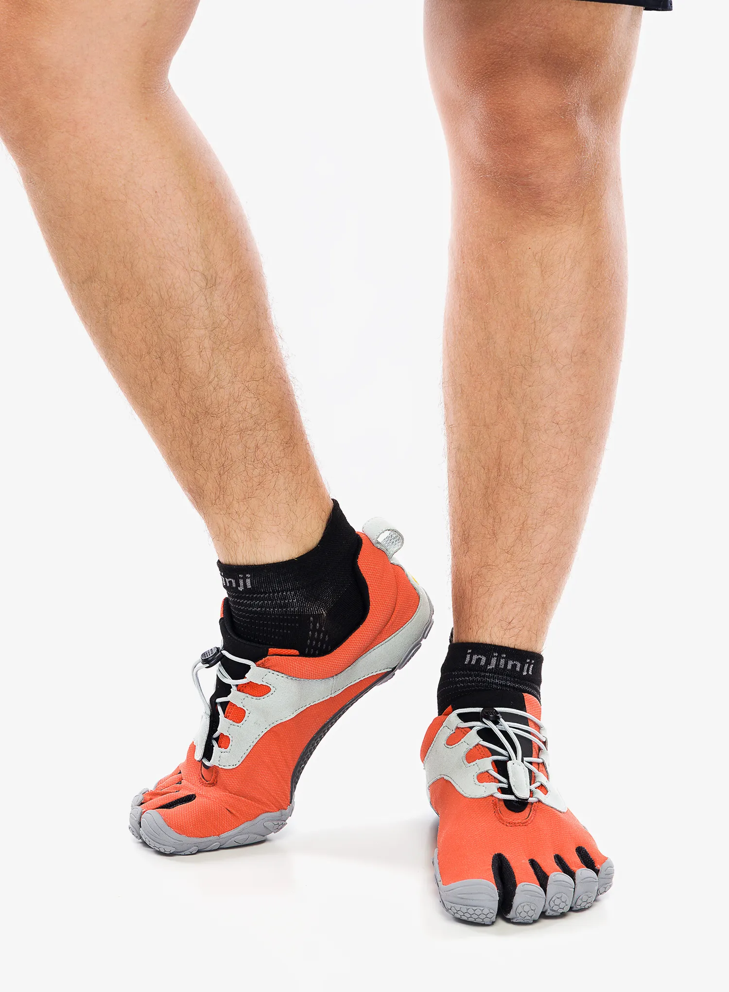 Vibram Fivefingers V-Run Retro Férfi futócipő - red/black/grey