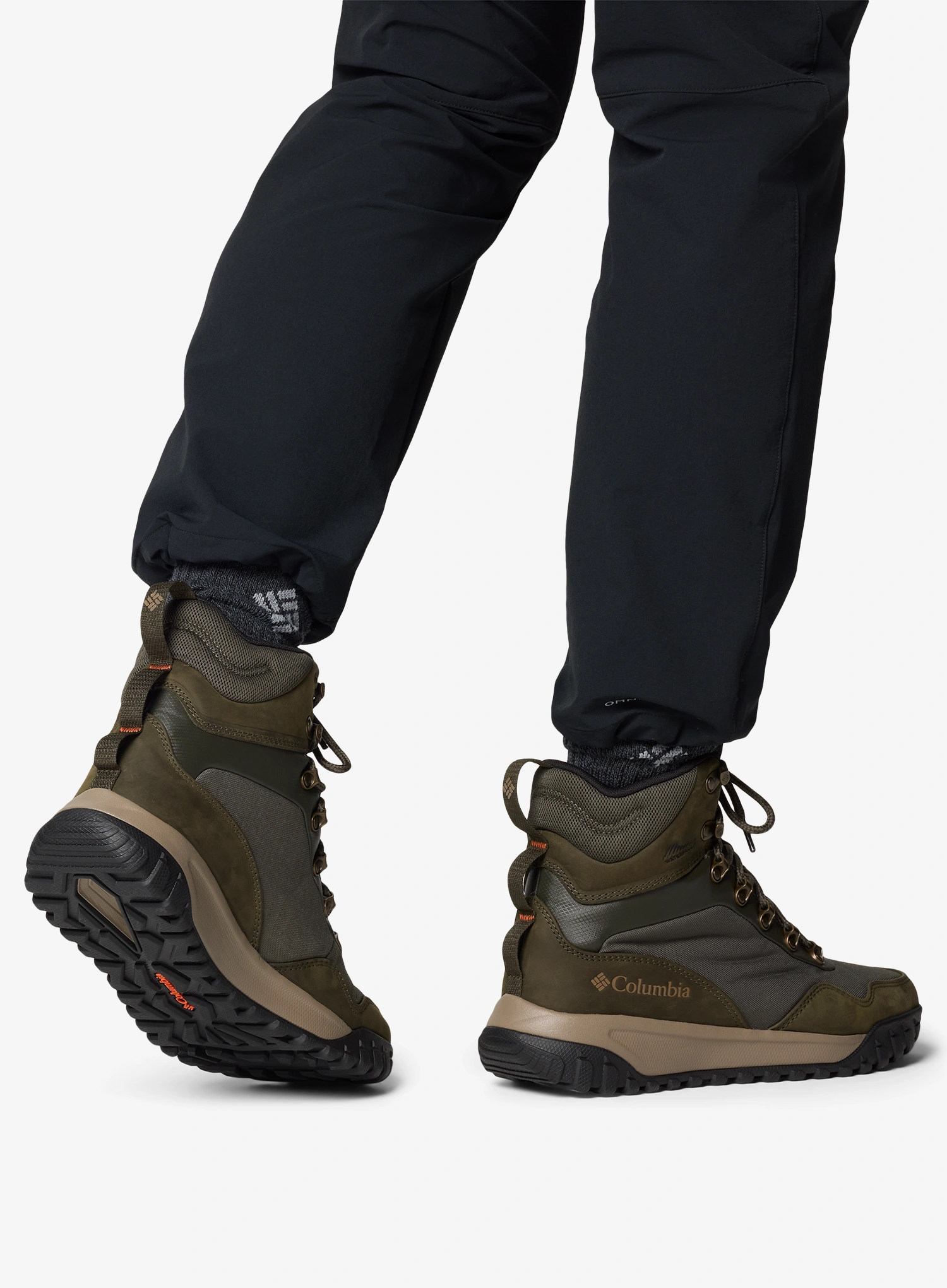 Columbia Burnsider Omni-Heat Infinity Férfi cipő - deep olive/tangy orange