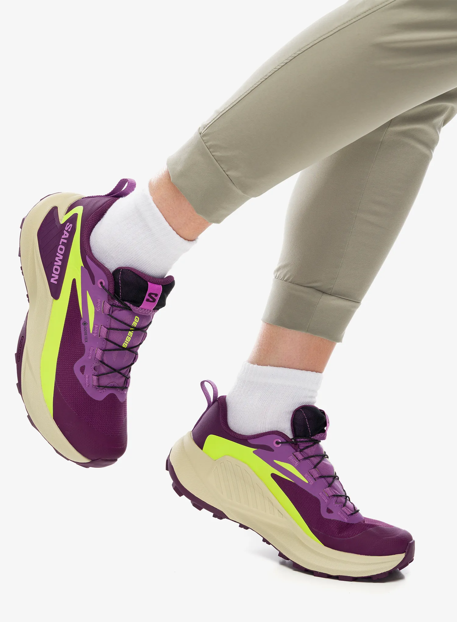 Salomon Genesis GTX Női terepfutó cipő - bloom/concord/lime