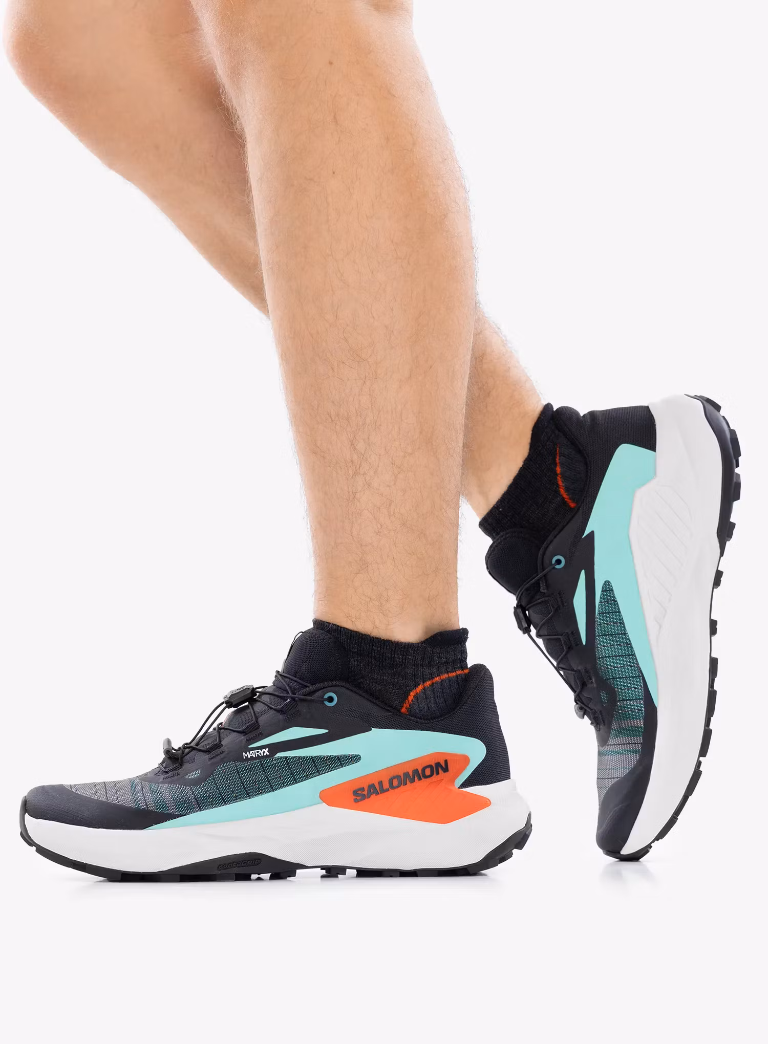 Salomon Genesis Terepfutó cipő - black/green/cherry