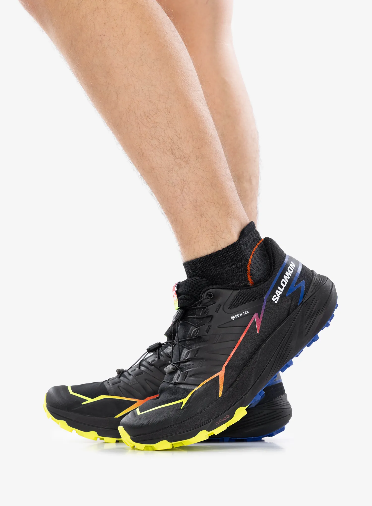 Salomon Thundercross GTX Terepfutó cipő - black/surf/yellow
