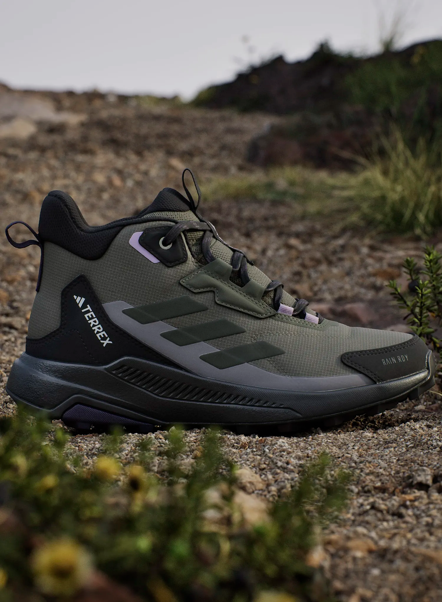 adidas TERREX Anylander Mid RAIN.RDY Női túracipő - olive strata/n.cargo/core blk