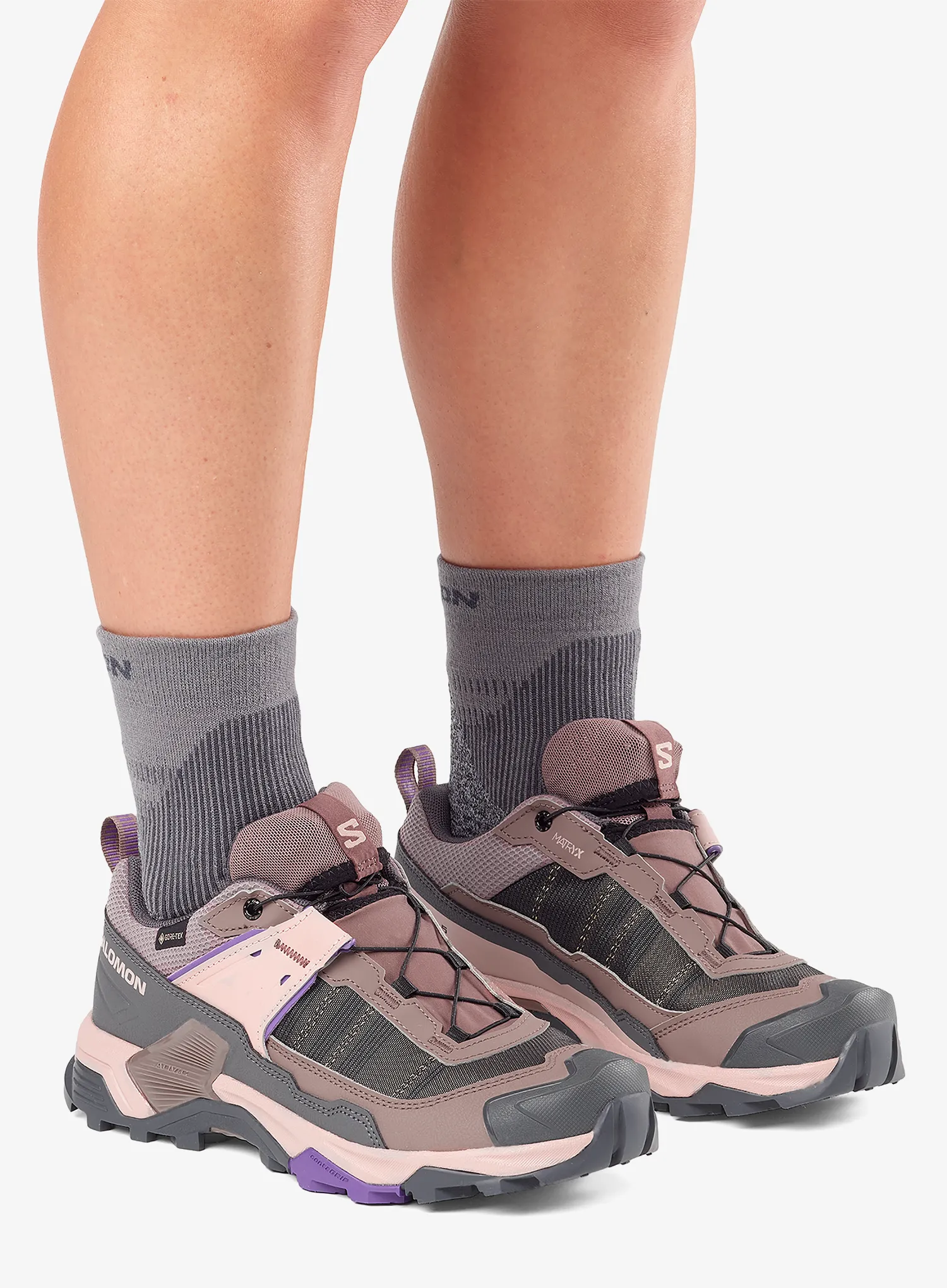 Salomon X Ultra 5 GTX Női túracipő - iron/shadow/deep blue