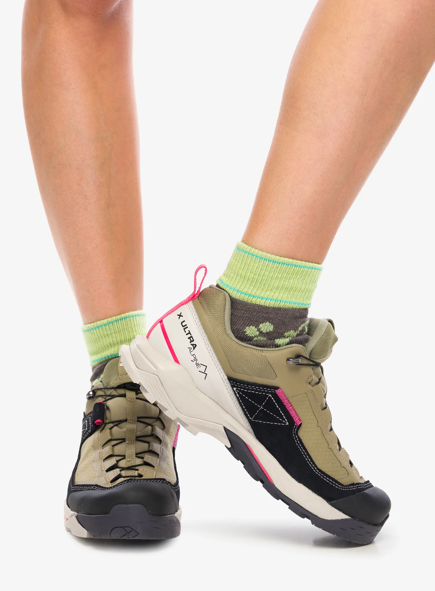 Salomon X Ultra Alpine GTX Női túracipő - aloe/iron/rouge