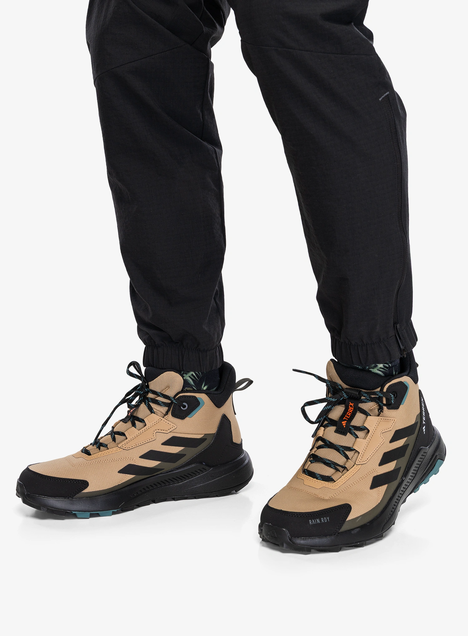 adidas TERREX Anylander Mid RAIN.RDY Túrabakancs - cardboard/core blk/shad olive