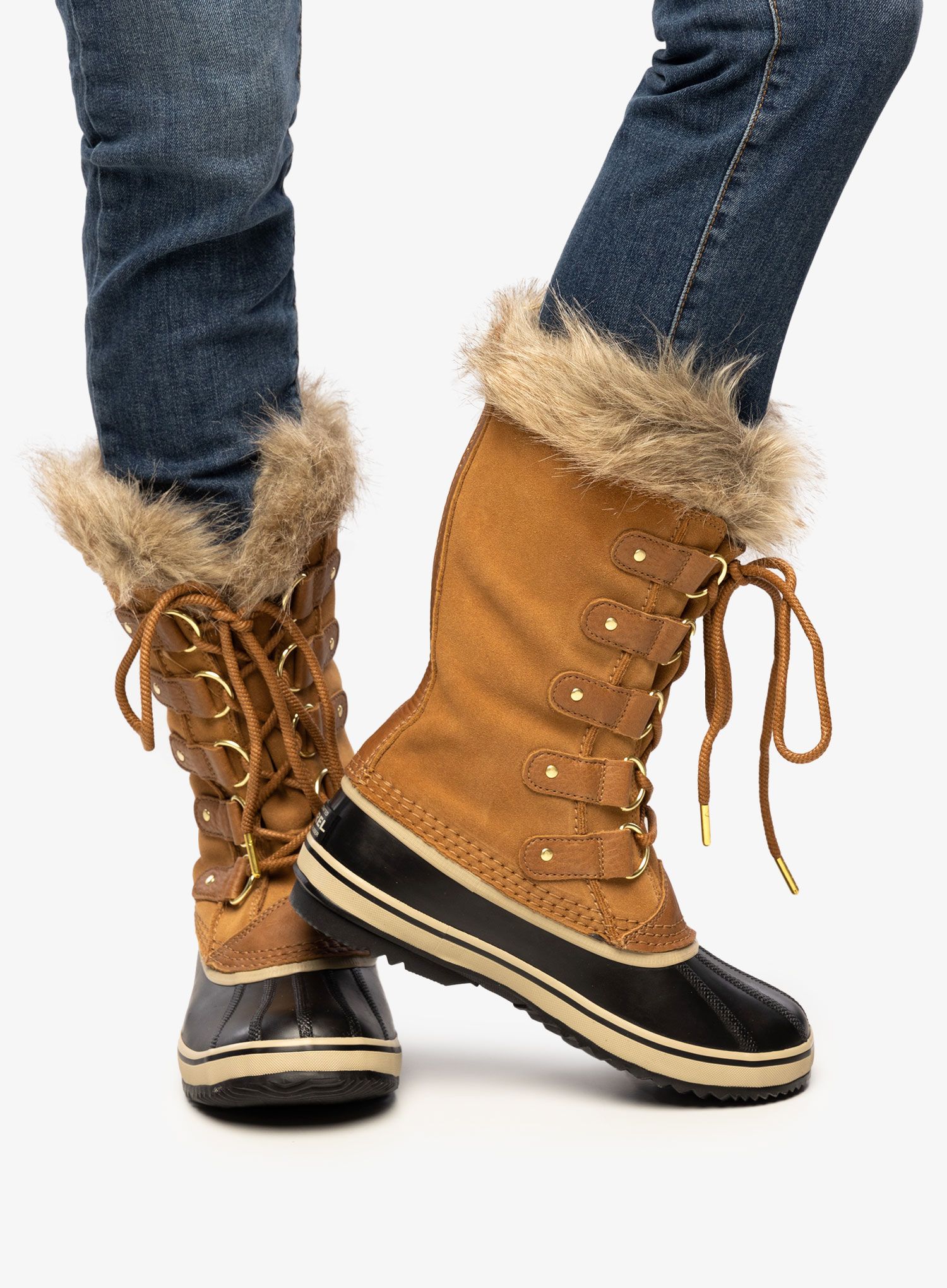 Sorel Joan of Arctic Női Téli Cipő - camel brown/black