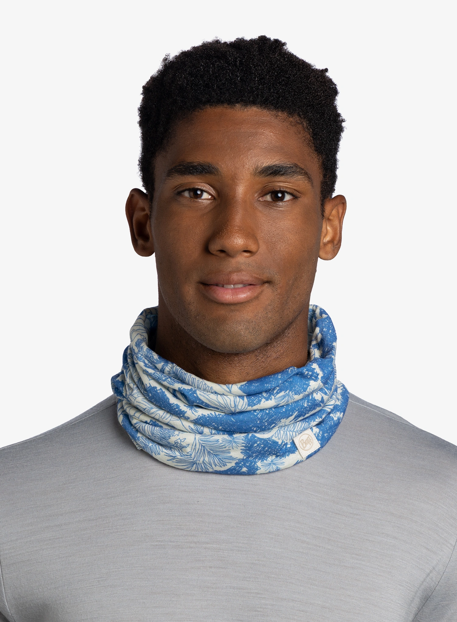 Buff Merino Lightweight Digital Prints Többfunkciós sál - loer blue