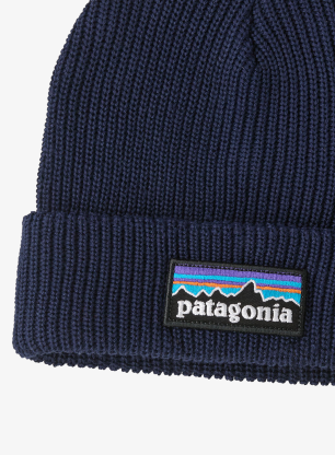 Patagonia Logo Beanie Sapka gyerekeknek - p-6 logo/new navy