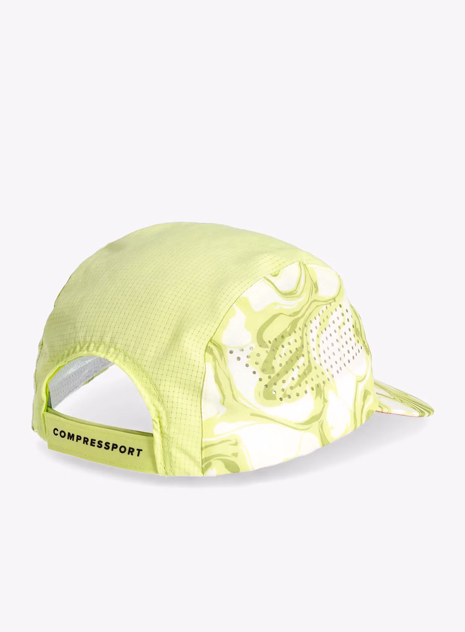 Compressport Pro Racing Cap Baseball-Sapka - green camo/fluo red