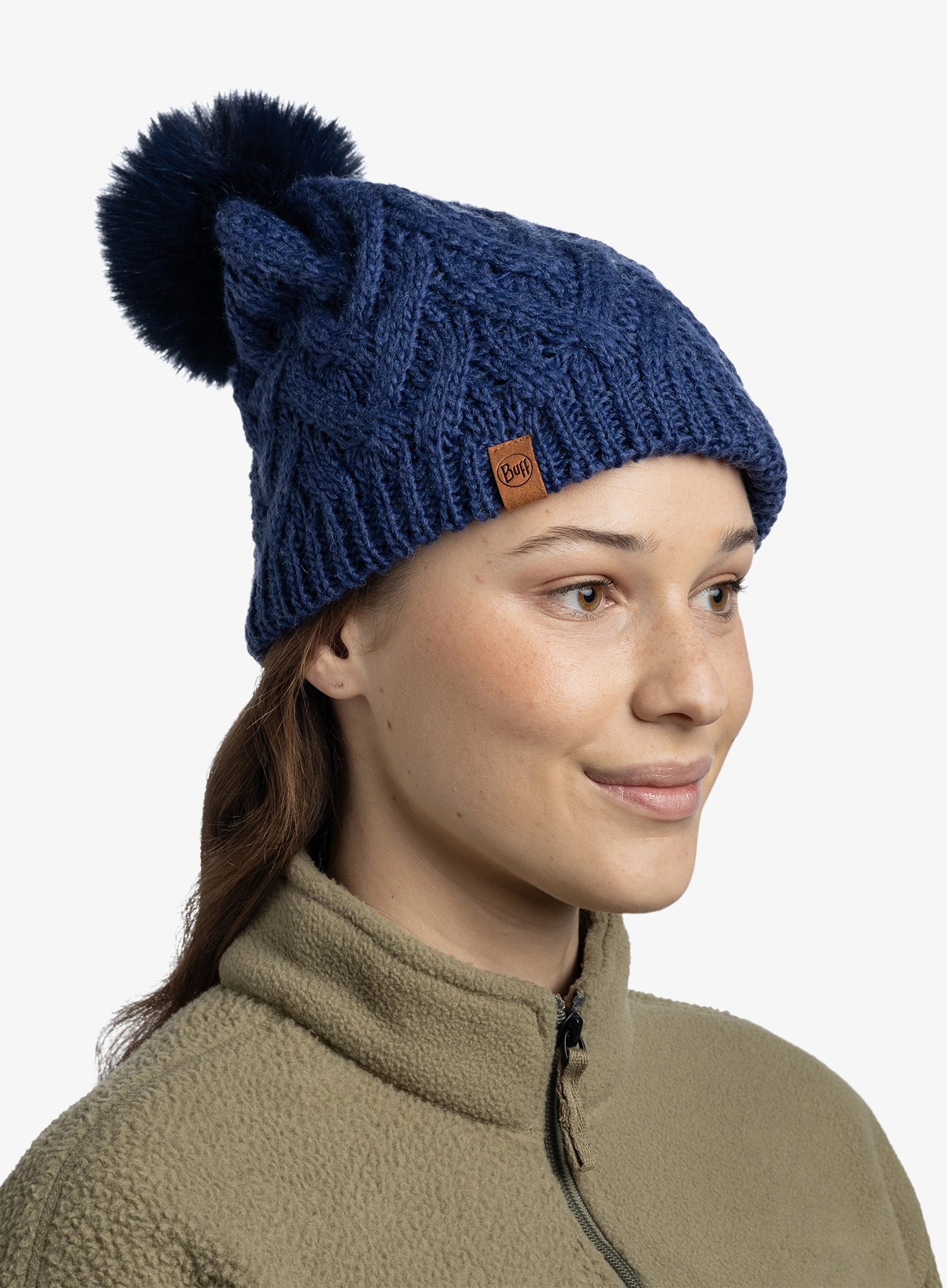 Buff Knitted&Fleece Beanie Caryn Női téli sapka - midnight