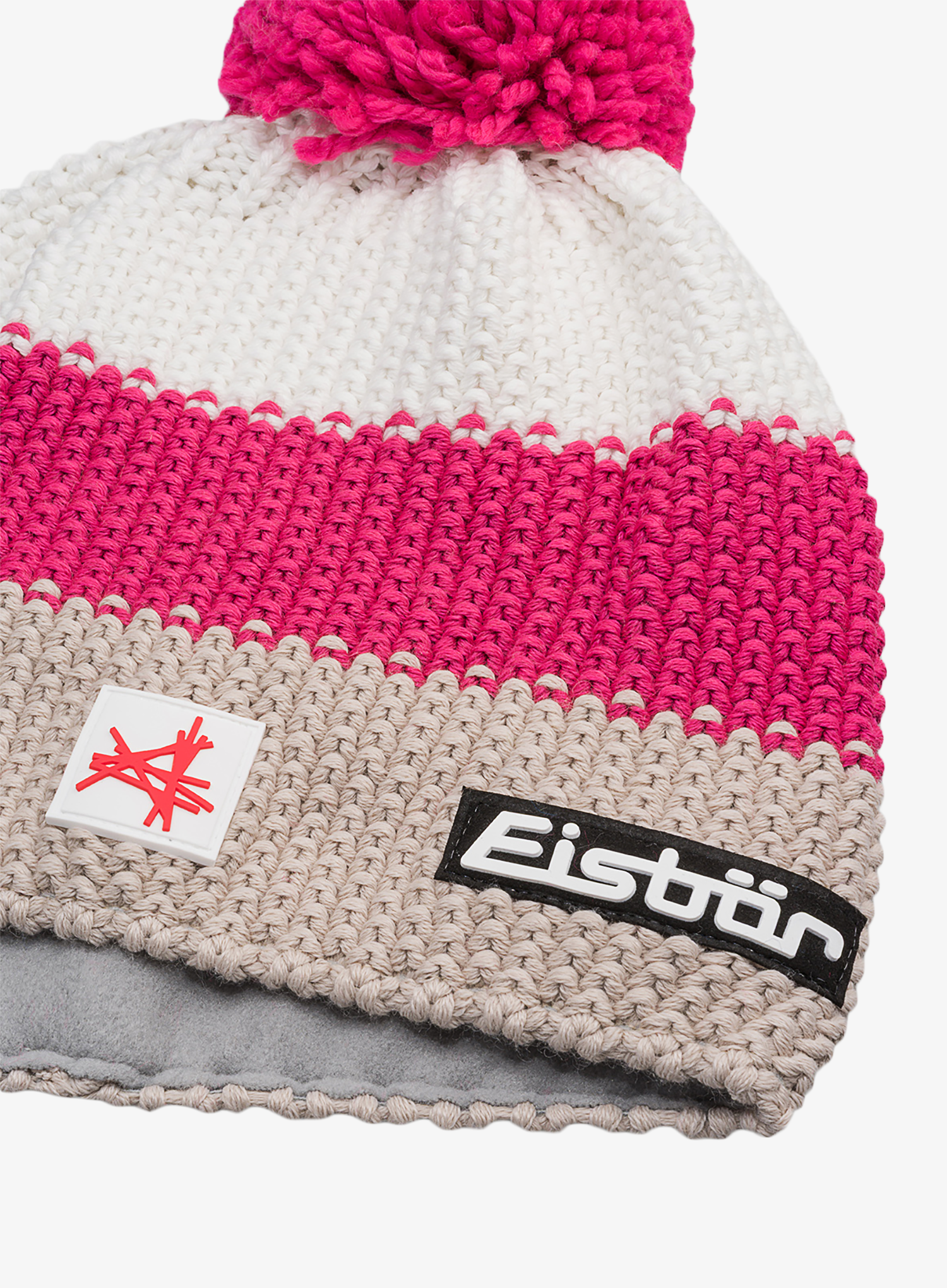Eisbar Star Pompon MU SA Téli sapka - brushed silver/pittipink