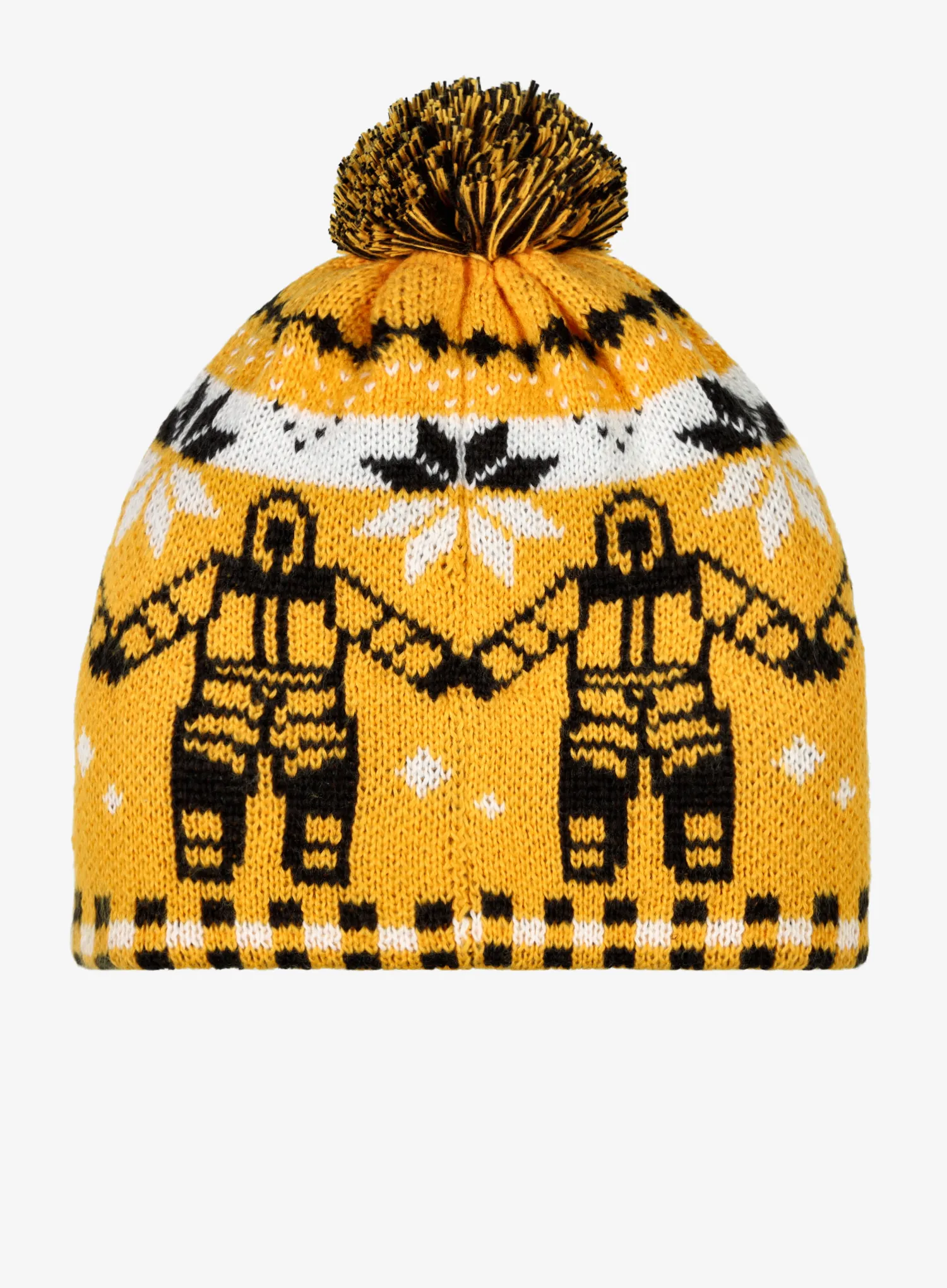 The North Face Cabin Ski Tuke Téli sapka - gold him suit jacquard/pom