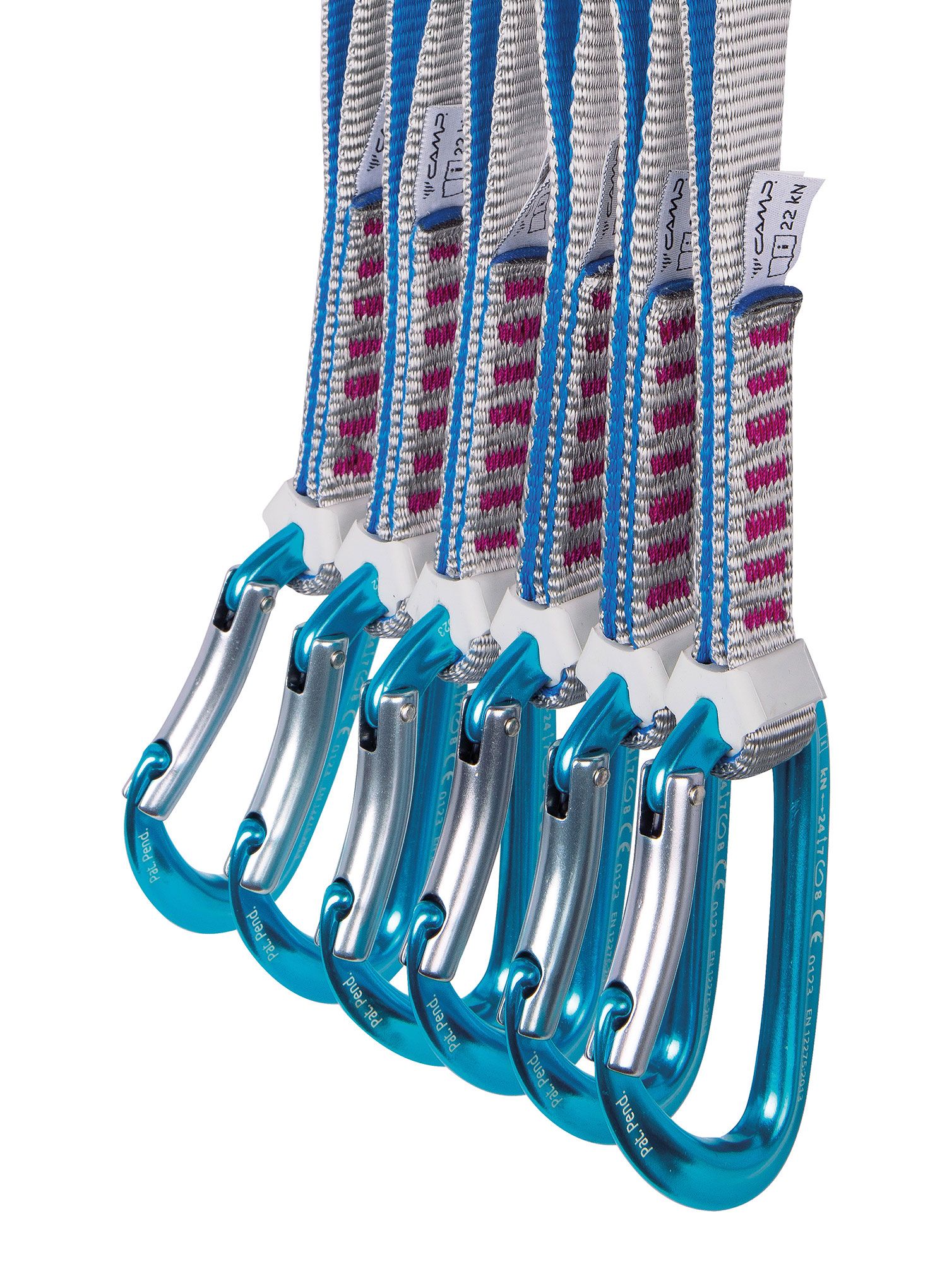 Camp Orbit Express KS 18 cm 6-Pack Expressz sziklamászáshoz - grey/blue/fuchsia