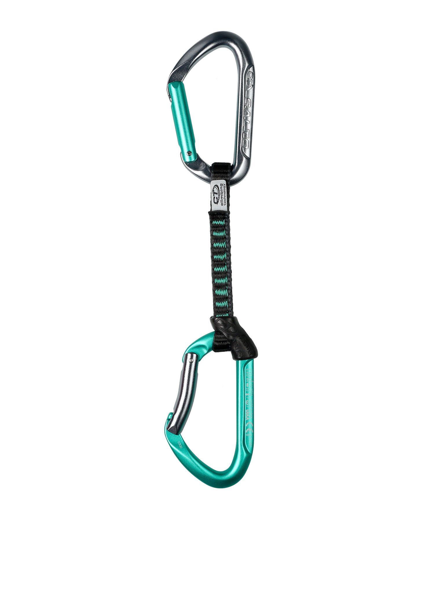 Climbing Technology/SKYLOTEC Salto Set UL 12 cm 6-Pack Expressz sziklamászáshoz - titanium/acquamarine