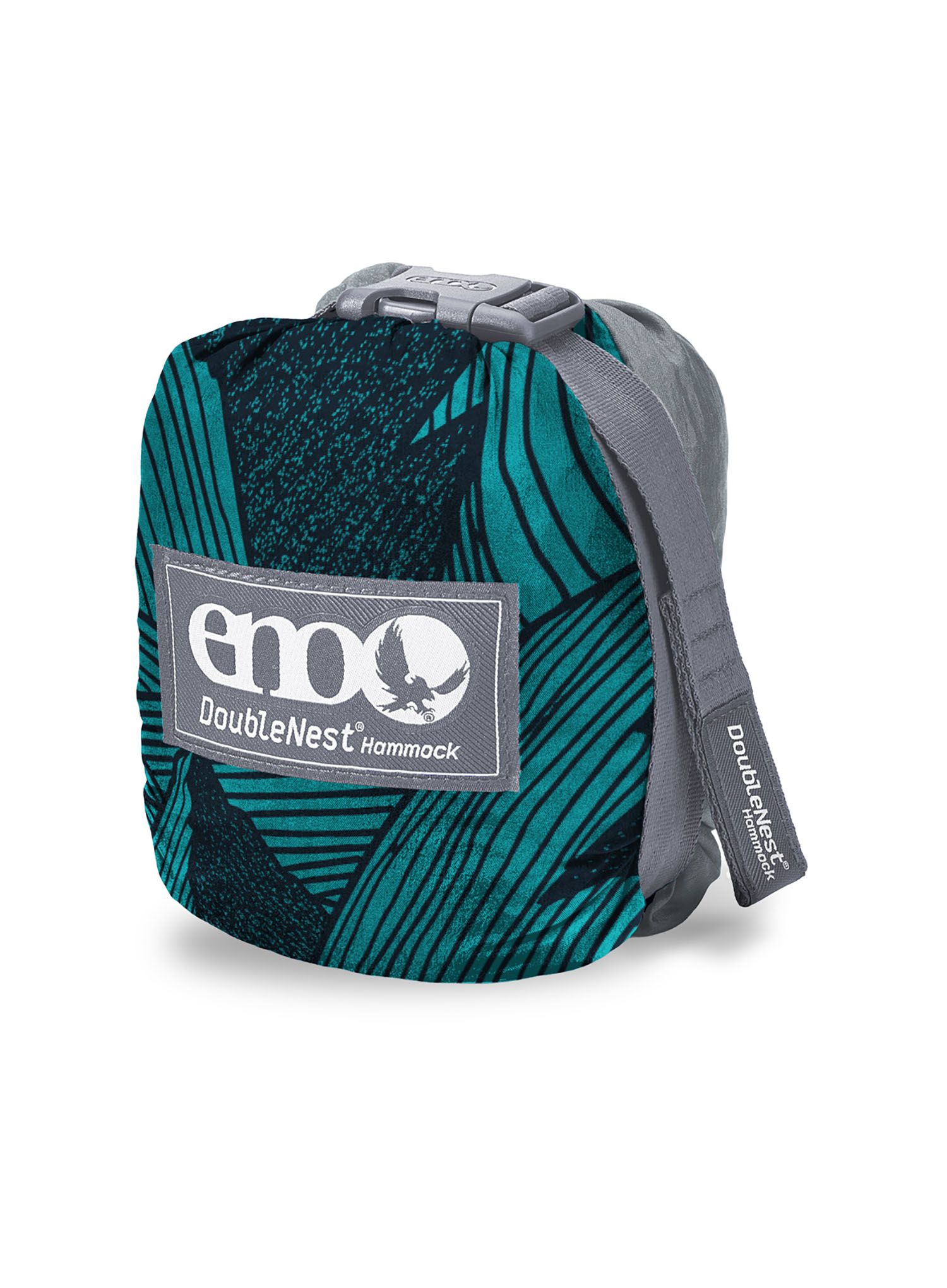 ENO DoubleNest Print Hammock Kétszemélyes Függőágy - mountains to sea/grey