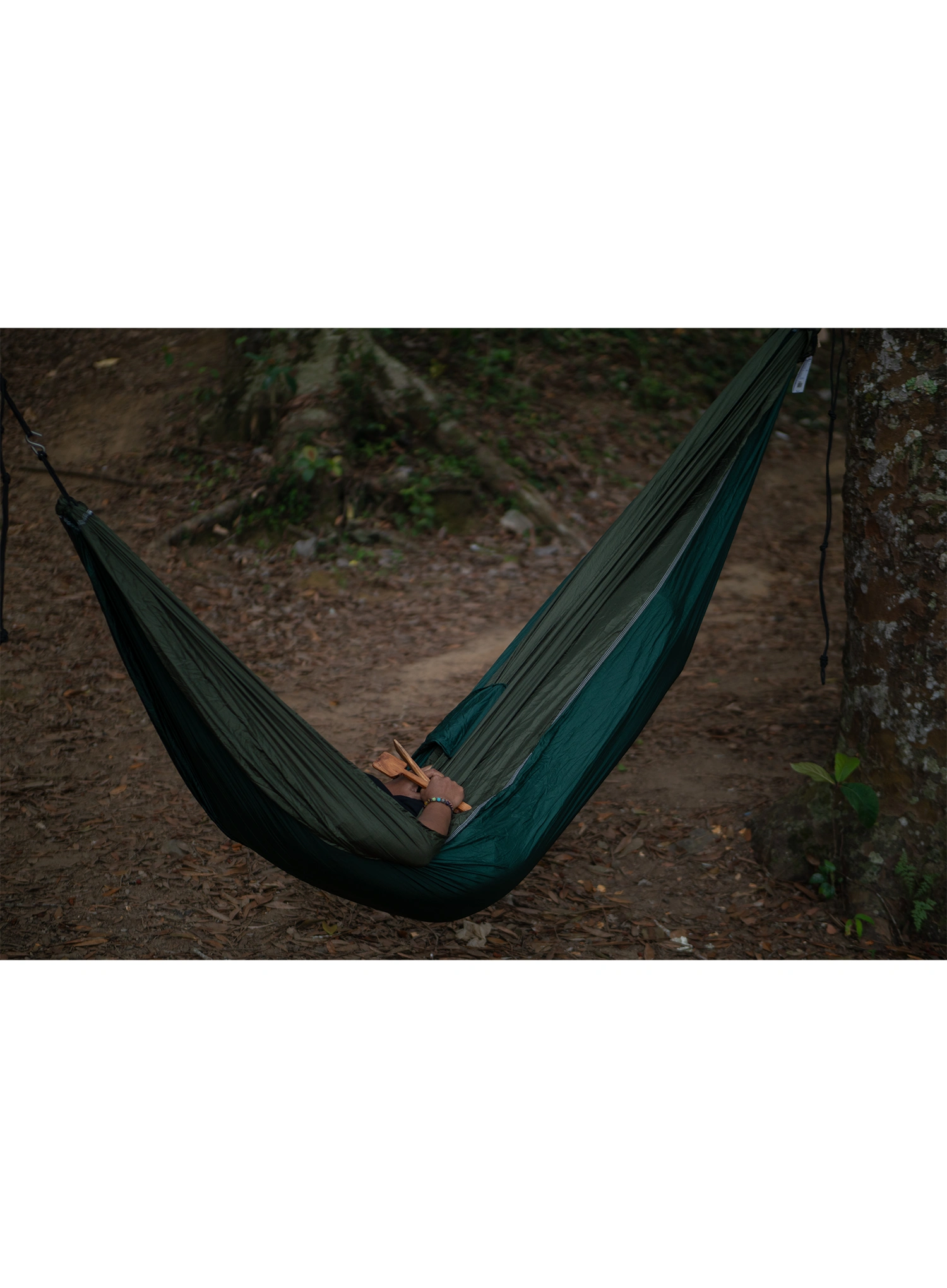 Ticket To The Moon King Size Hammock Függőágy - dark green/leaf green