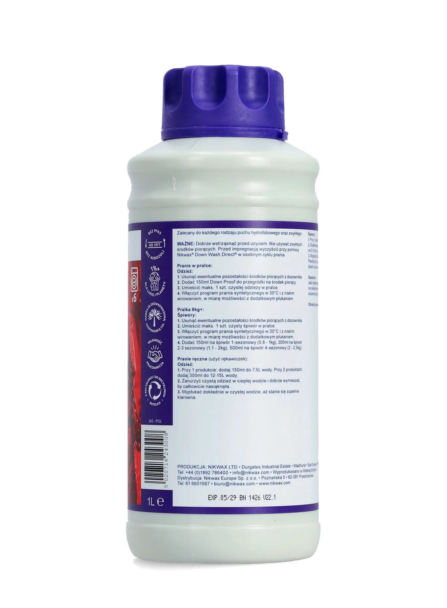 Nikwax Down Proof 1 L Impregnálószer