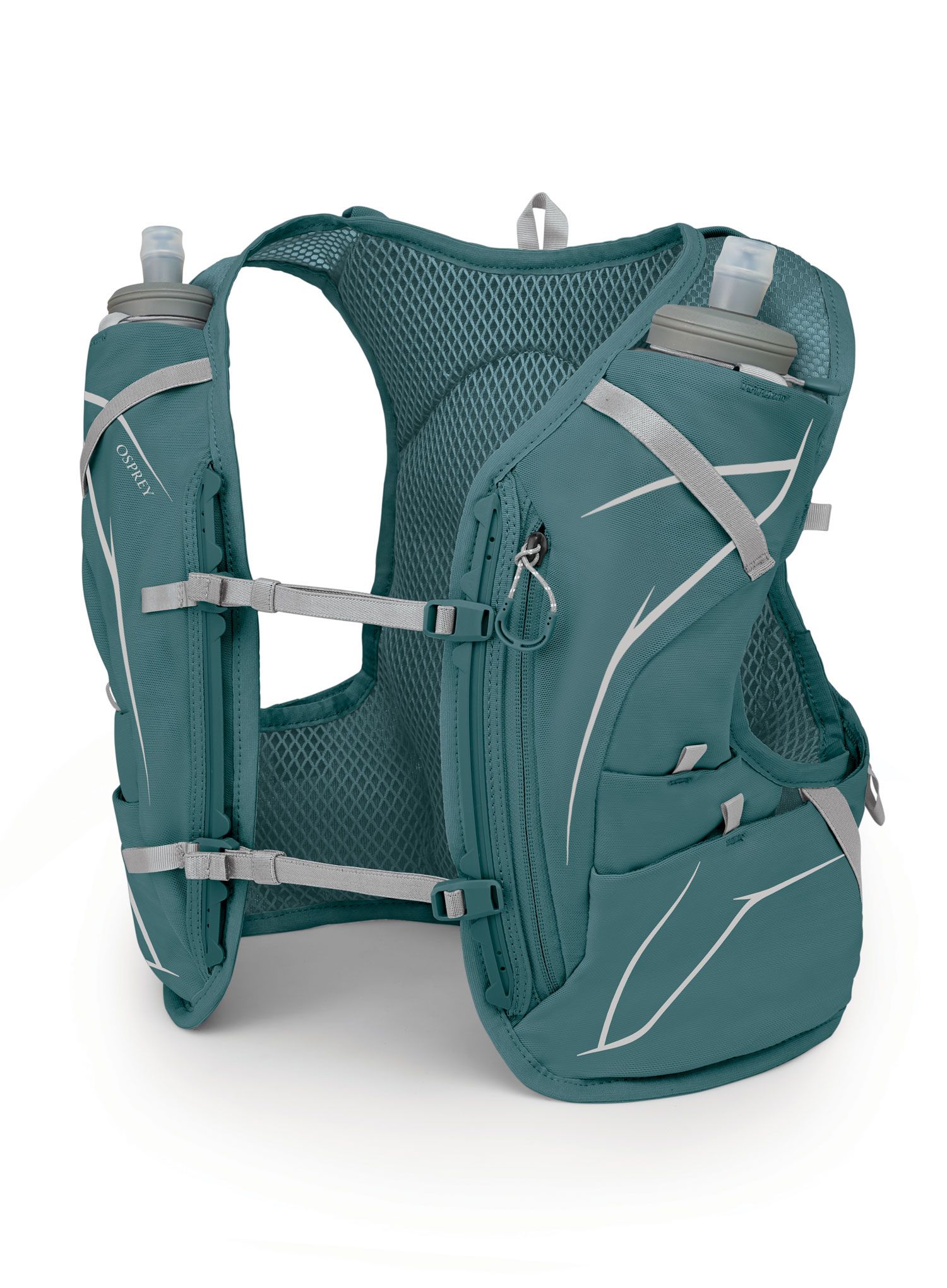 Osprey Dyna 6 + Soft Flasks Futómellény - cascade blue/silver lining