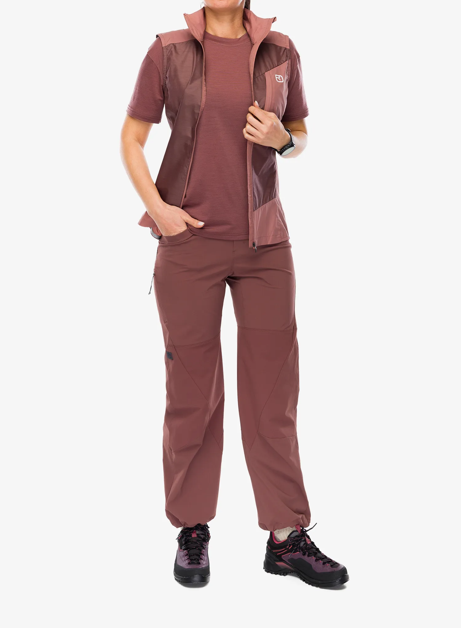 Ortovox Trace Windbreaker Vest Női mellény - chestnut