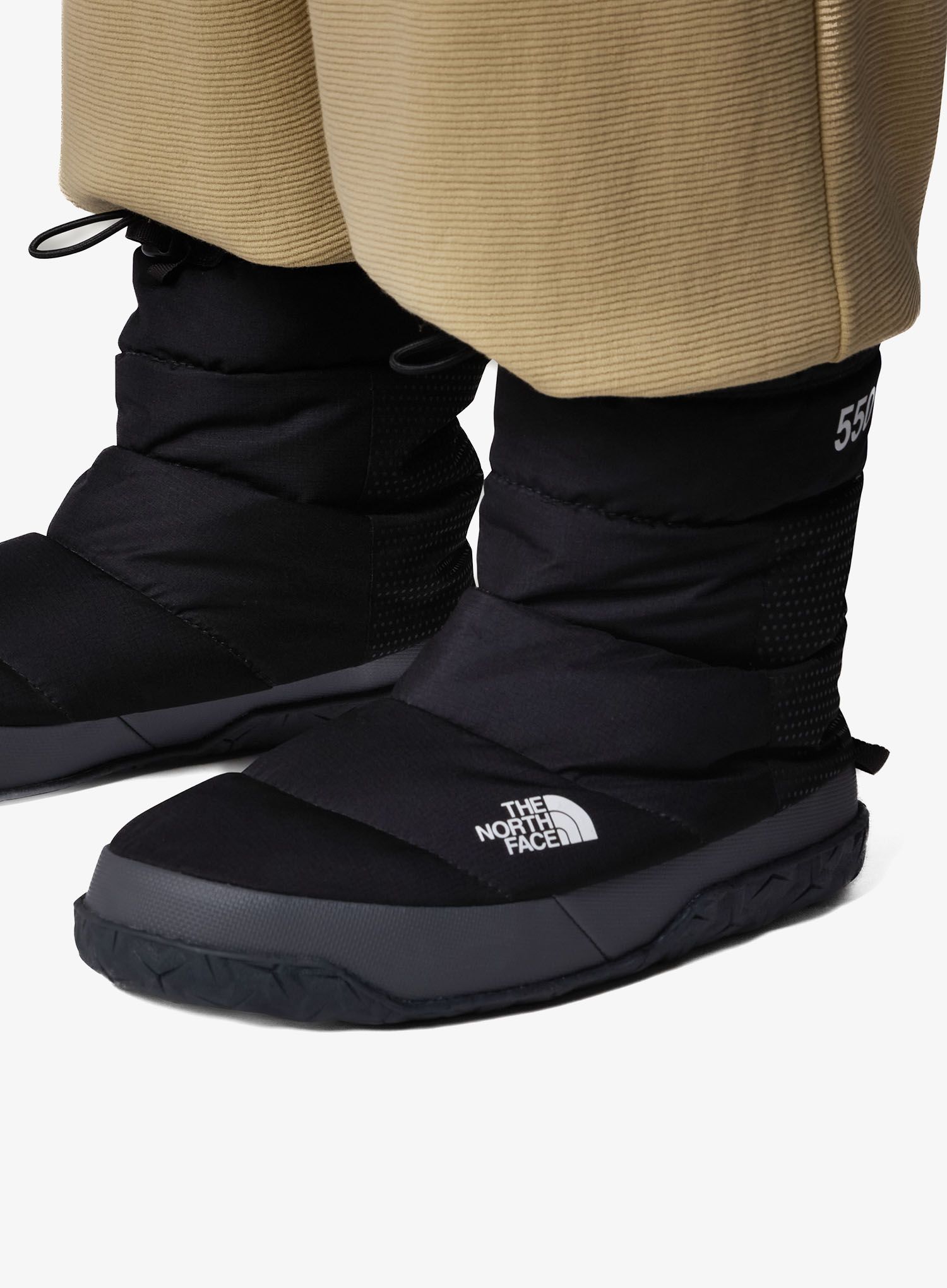 The North Face Nuptse Apres Bootie Női pehelypapucsok - tnf black/asphalt grey