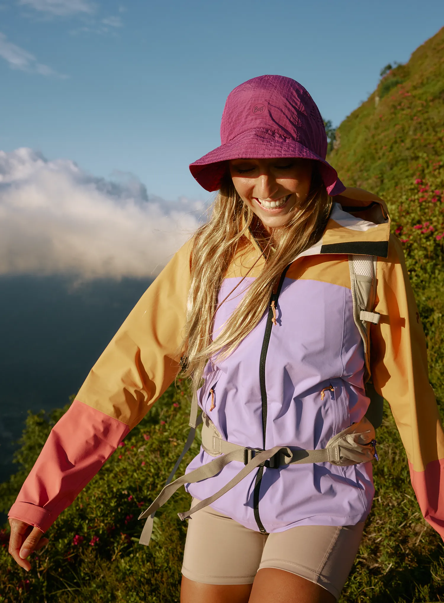 Buff Go Bucket Hat Túrakalap - solid purplish