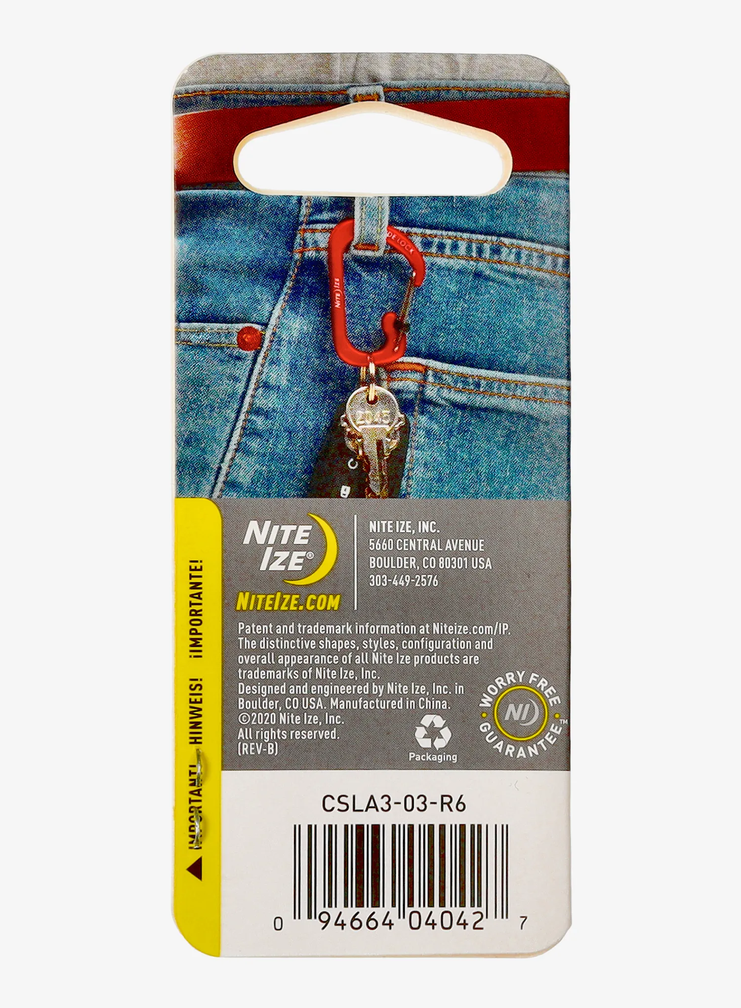 Nite Ize SlideLock Carabiner Aluminum 3 Karabiner - blue