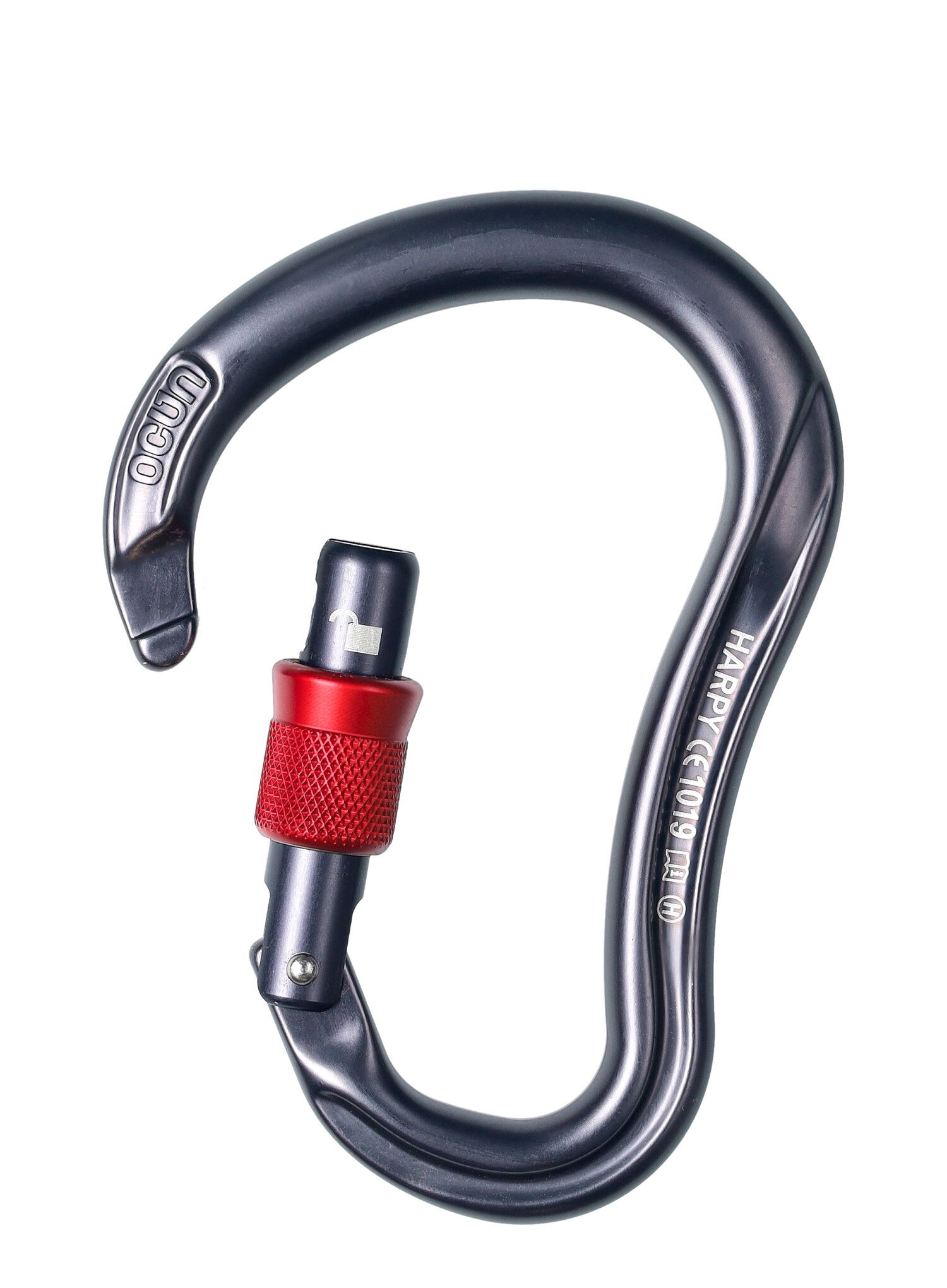 Ocun Harpy HMS Screw Karabiner - anthracite/red