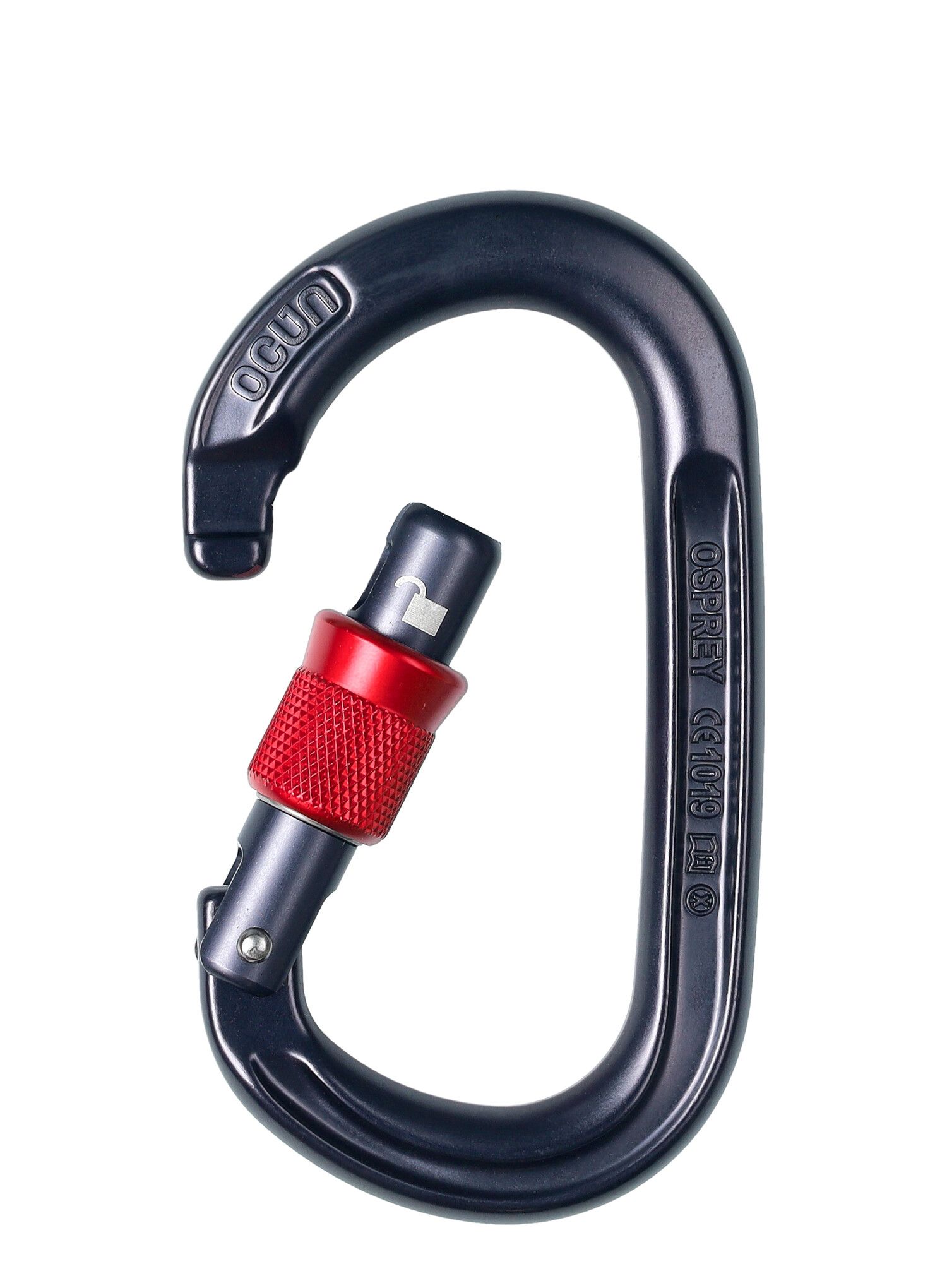 Ocun Osprey Screw Karabiner - anthracite/red