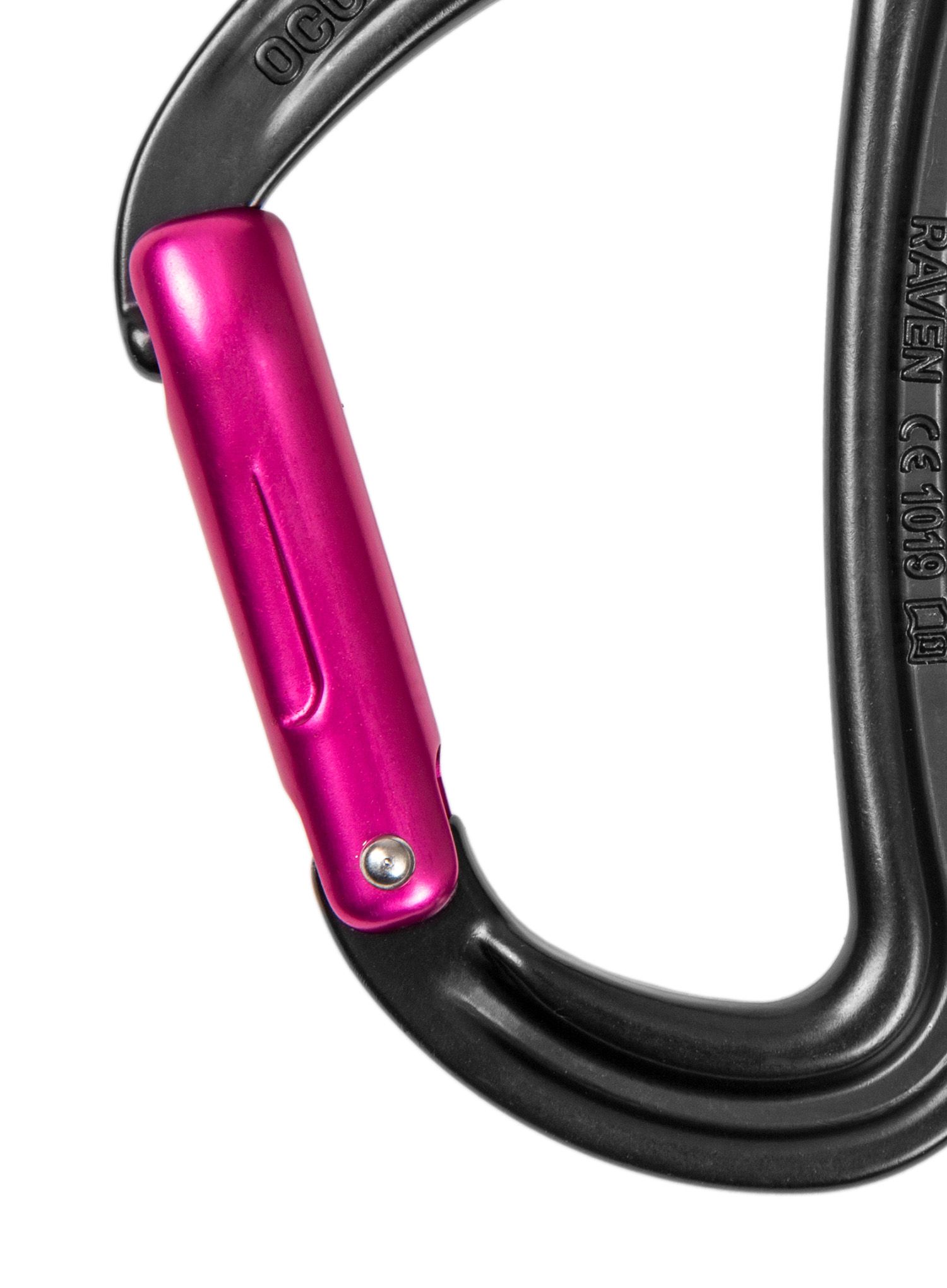 Ocun Raven Straight Karabiner - anthracite/pink
