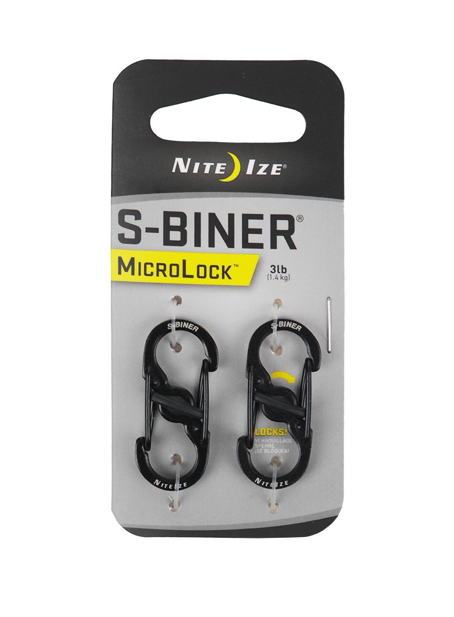 Nite Ize S-Biner MicroLock 2Pack Kulcstartó karabiner - black
