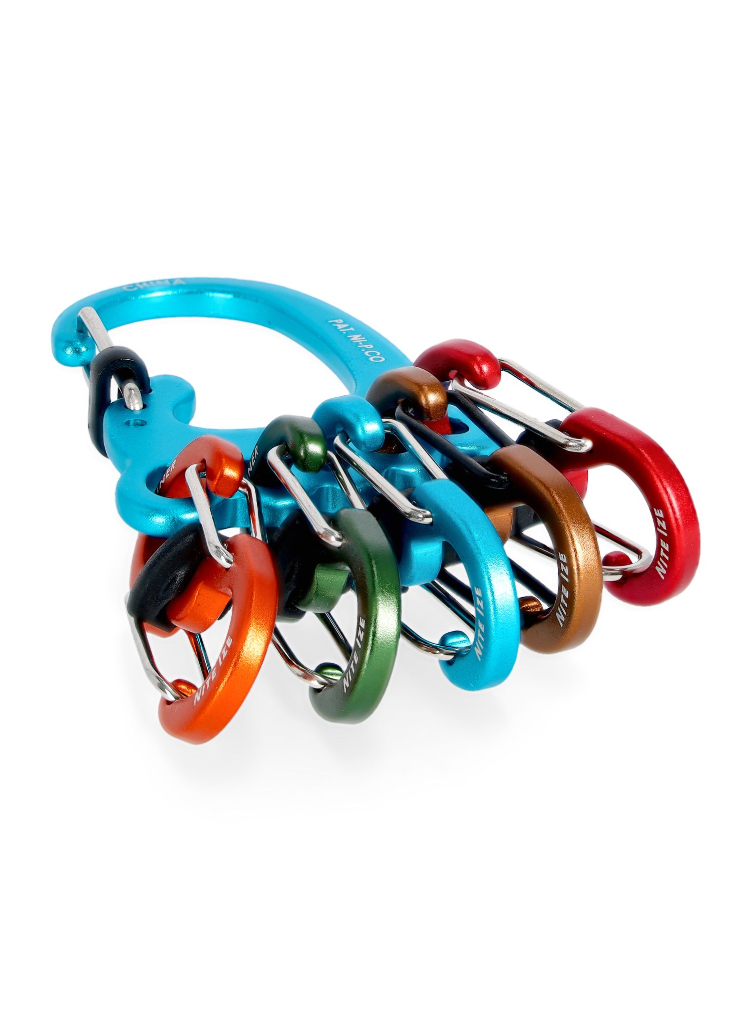 Nite Ize BigFoot Locker KeyRack Aluminum Kulcstartó Karabiner - blue