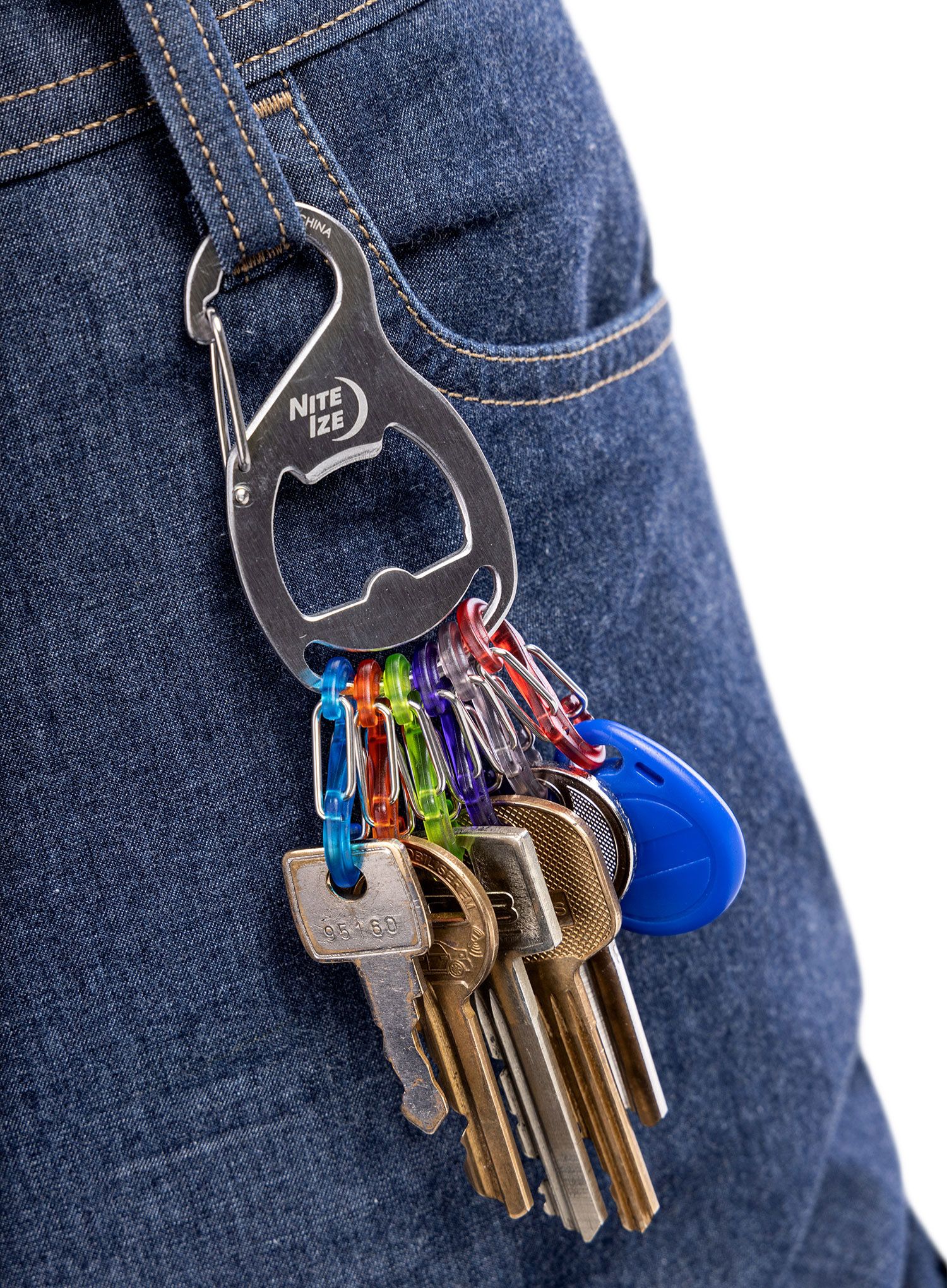 Nite Ize KeyRack+ S-Biner Kulcstartó karabiner - stainless steel