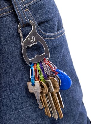 Nite Ize KeyRack+ S-Biner Kulcstartó karabiner - stainless steel