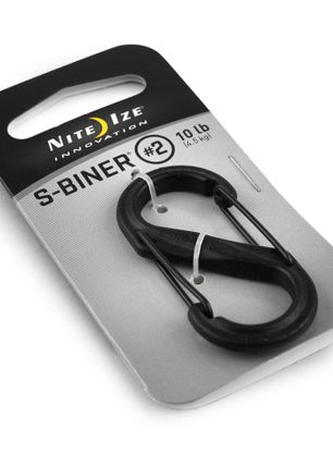 Nite Ize S-Biner 2 Plastic Gate Kulcstartó karabiner - black