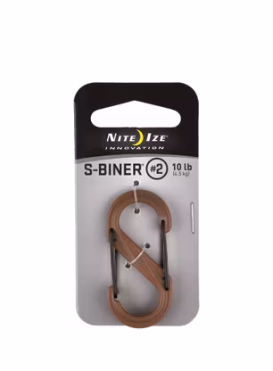 Nite Ize S-Biner 2 Plastic Gate Kulcstartó karabiner - coyote