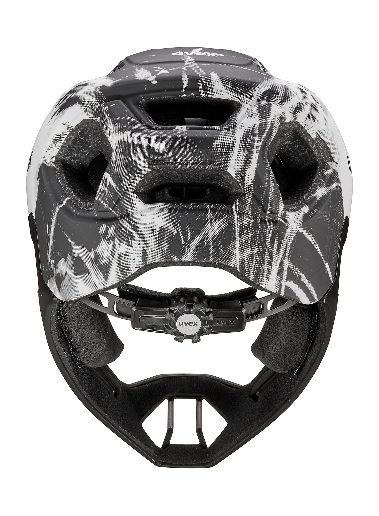 Uvex React Jr. Fullface Sisak gyerekeknek - black/white matt