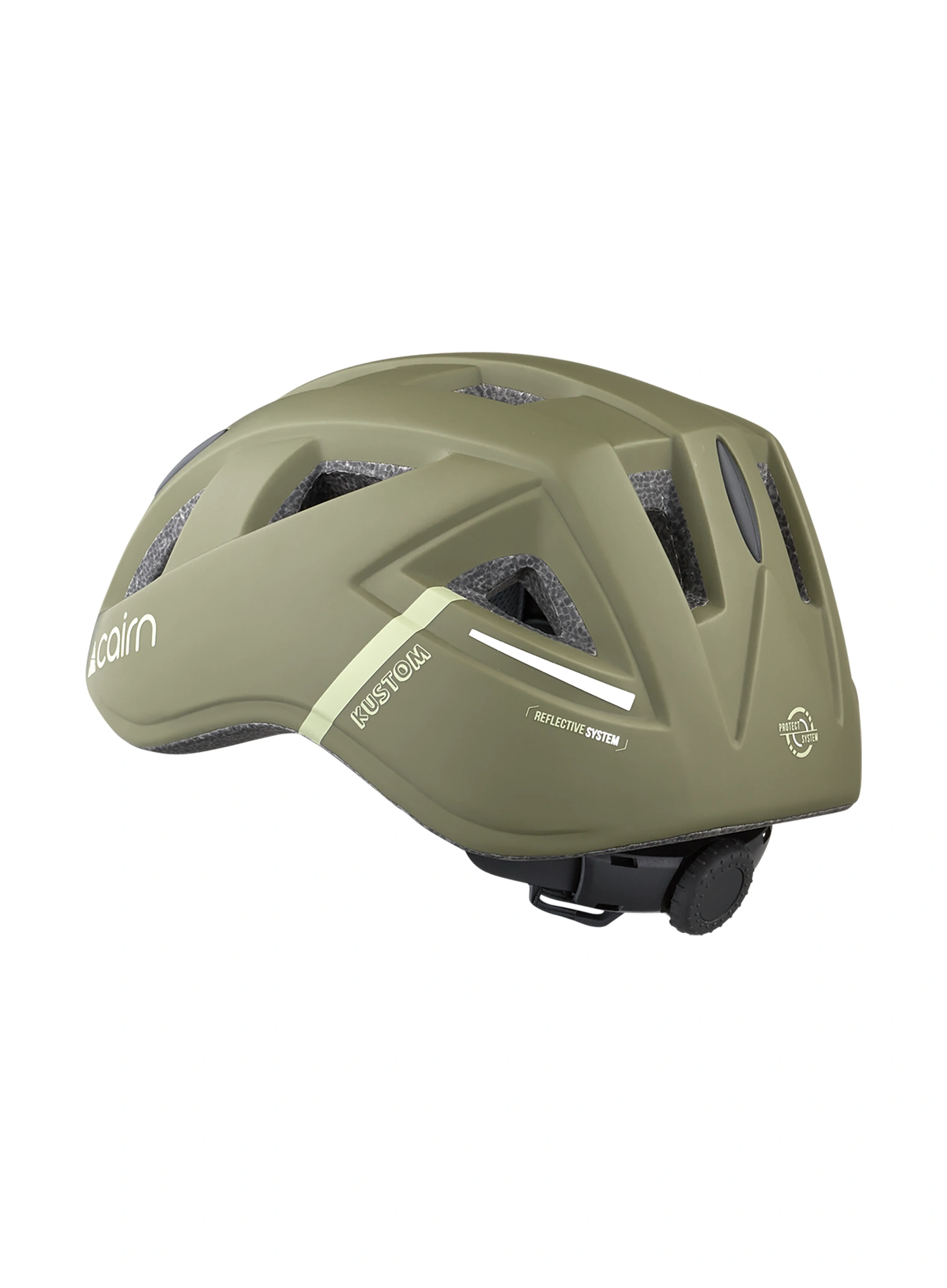 Cairn Kustom Kerékpáros bukósisak gyerekeknek - mat olive