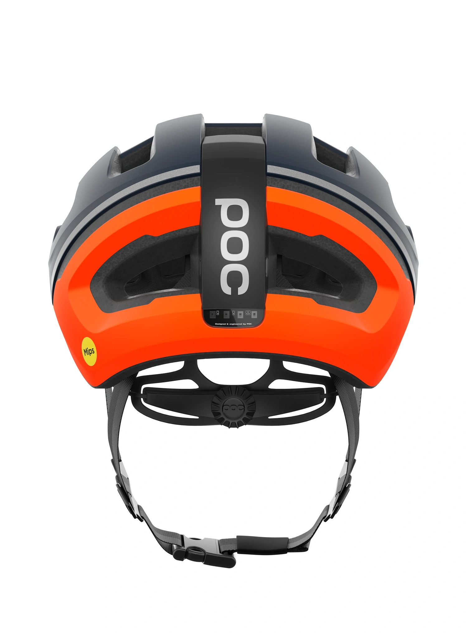 POC Omne Beacon Mips Országúti kerékpáros sisak - apatite navy/fluo orange matt