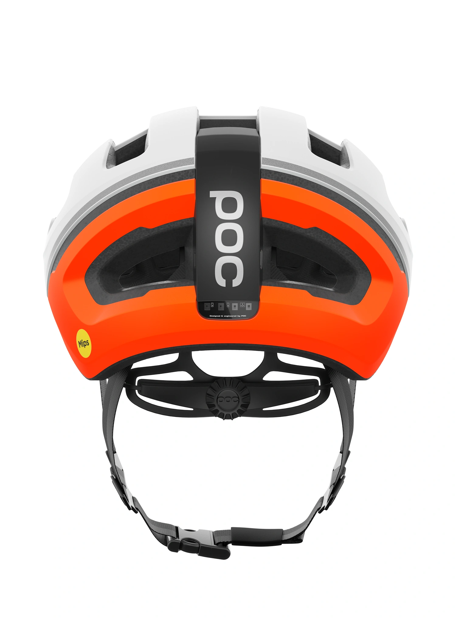 POC Omne Beacon Mips Országúti kerékpáros sisak - hydro white/fluo orange matt