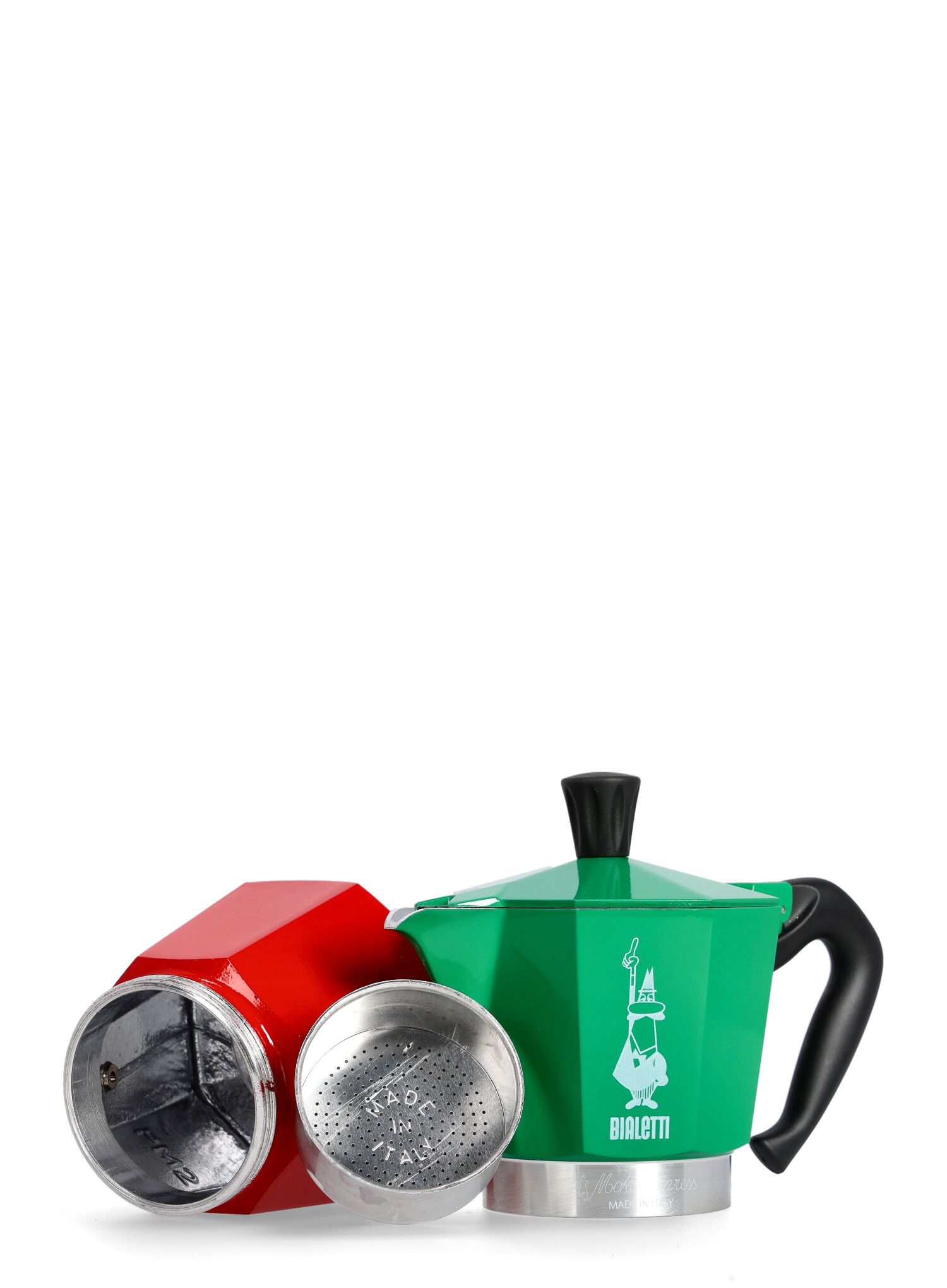 Bialetti Moka Express Italia 3TZ Turista kávéfőző    - red/grn