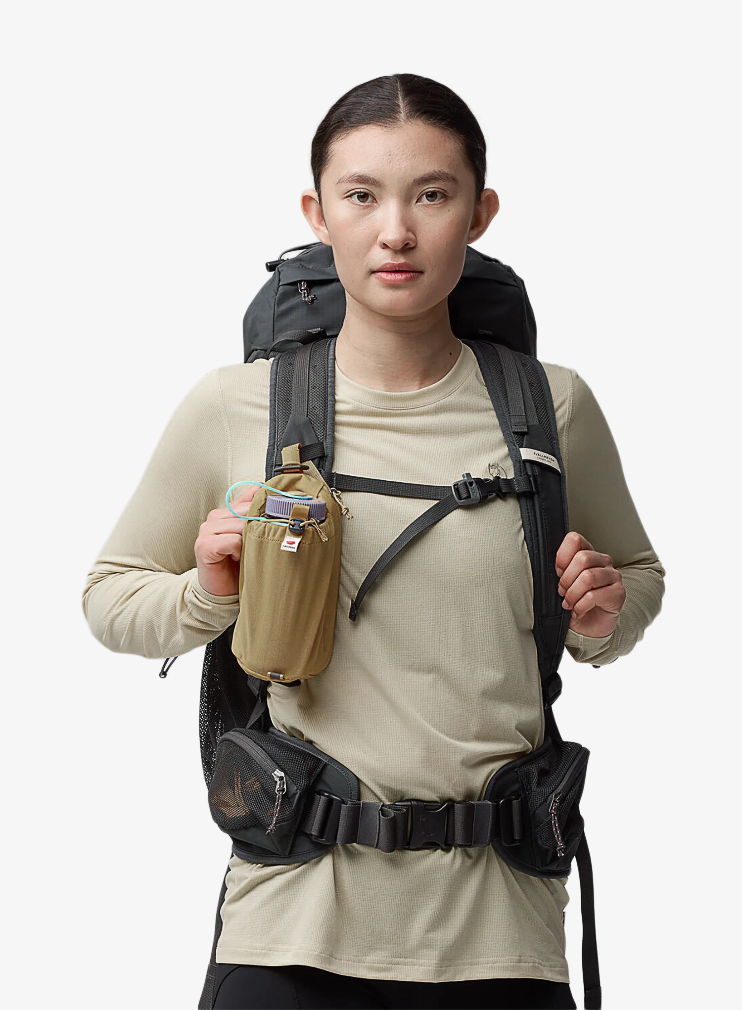 Fjallraven Abisko Bottle Pocket Kulacstartó zseb - clay