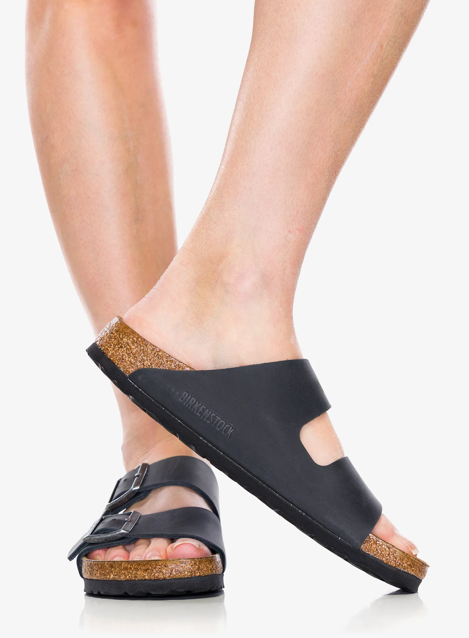 Birkenstock Arizona Leather Oiled Női papucs - black