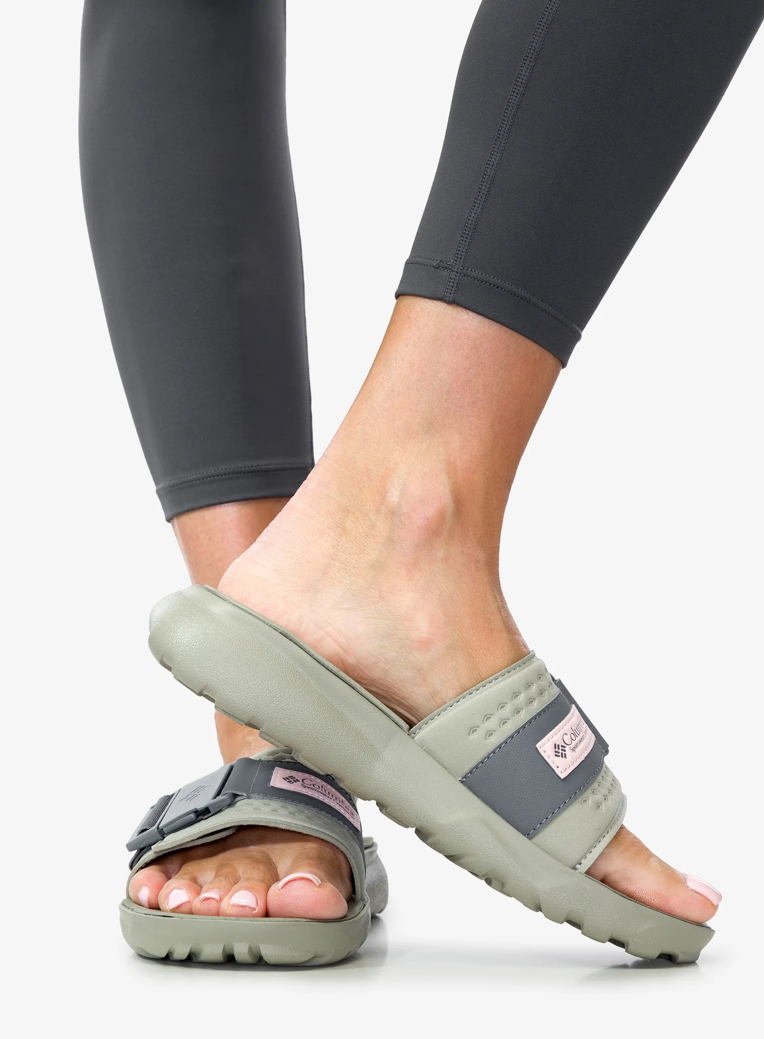 Columbia Peakfreak Roam Slide Női papucs - grey green/ti grey steel
