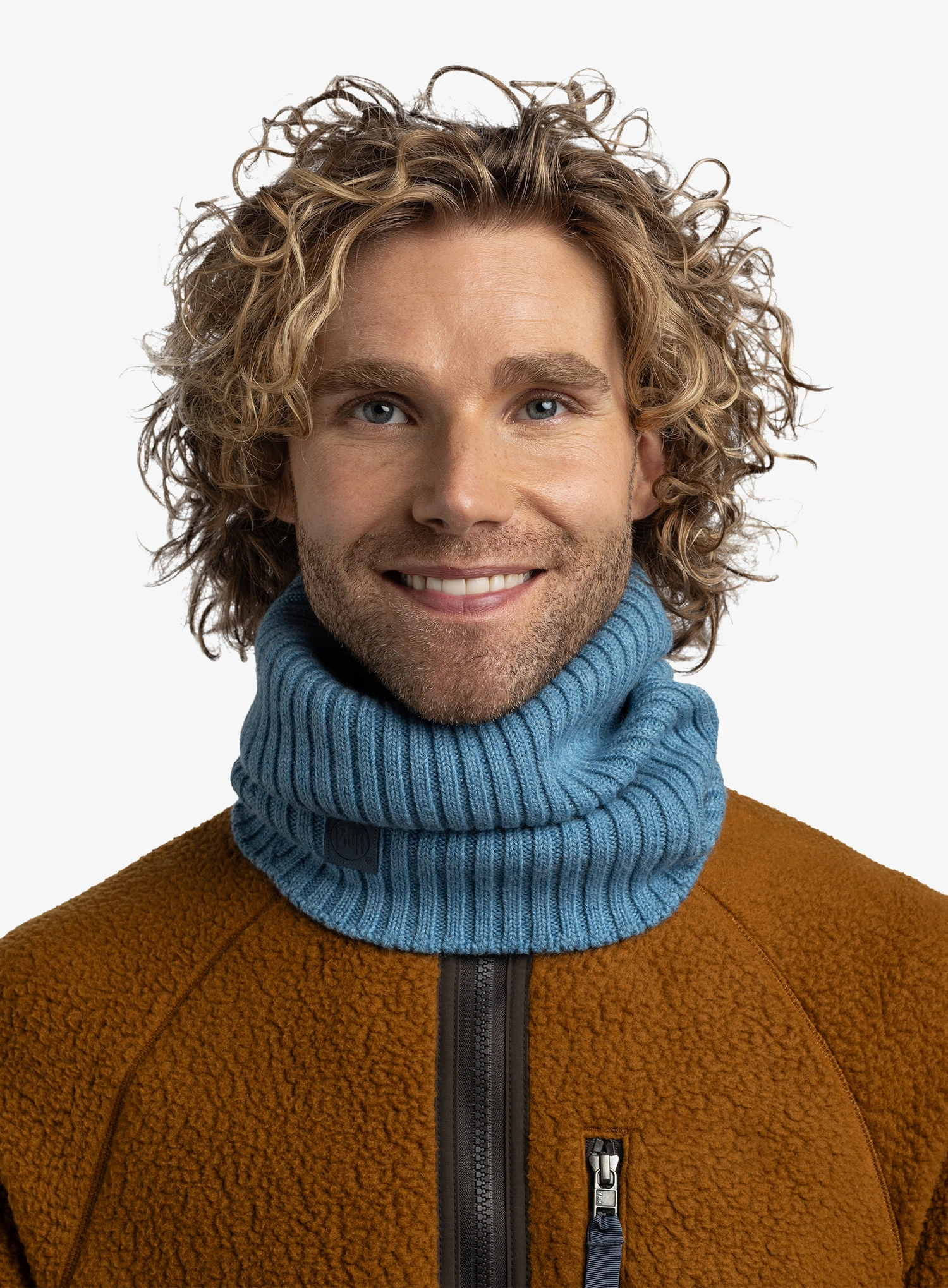 Buff Knitted Neckwarmer Norval Csősál - water