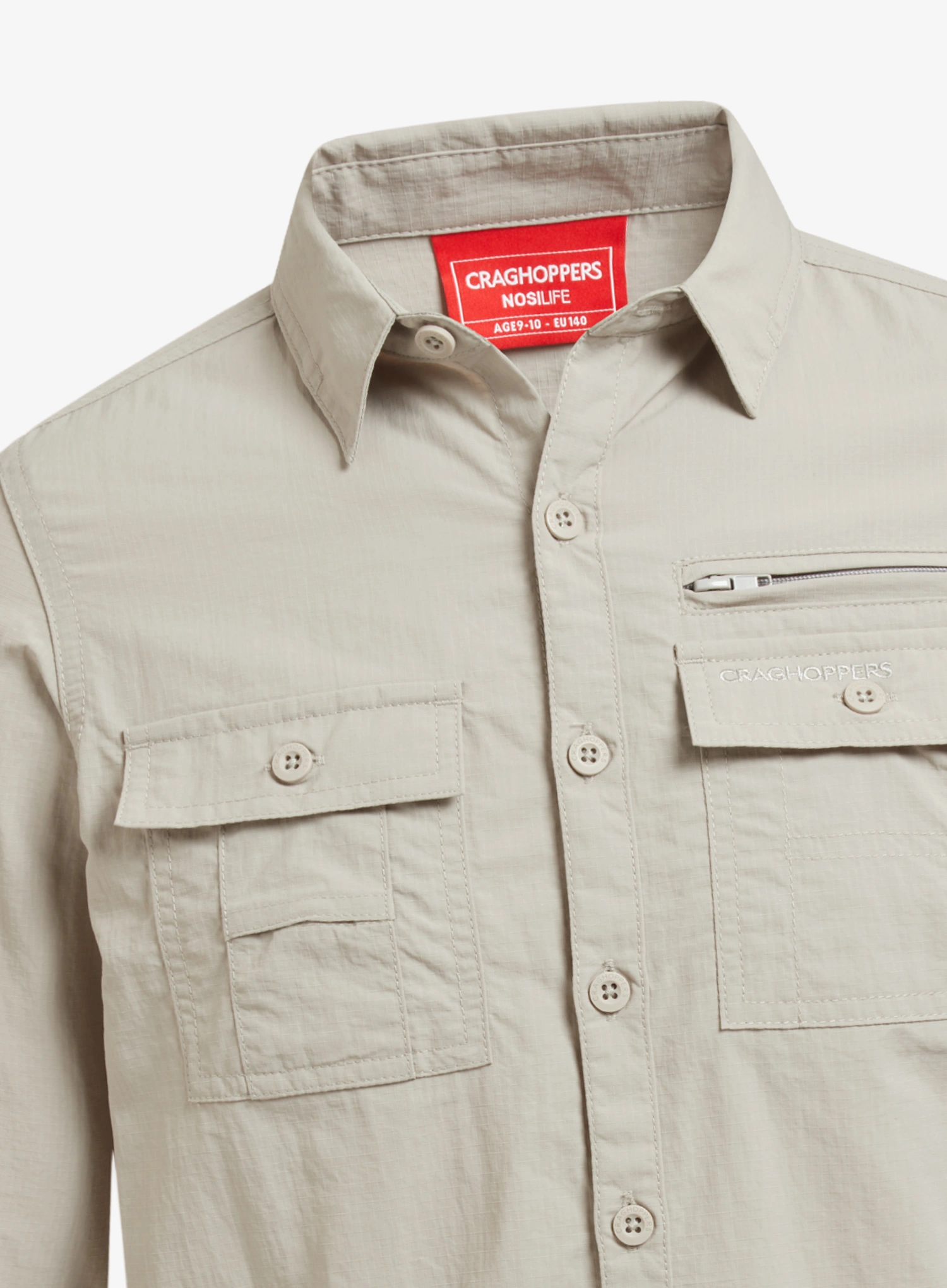 Craghoppers NosiLife Adventure Long Sleeved Shirt Ing - parchment