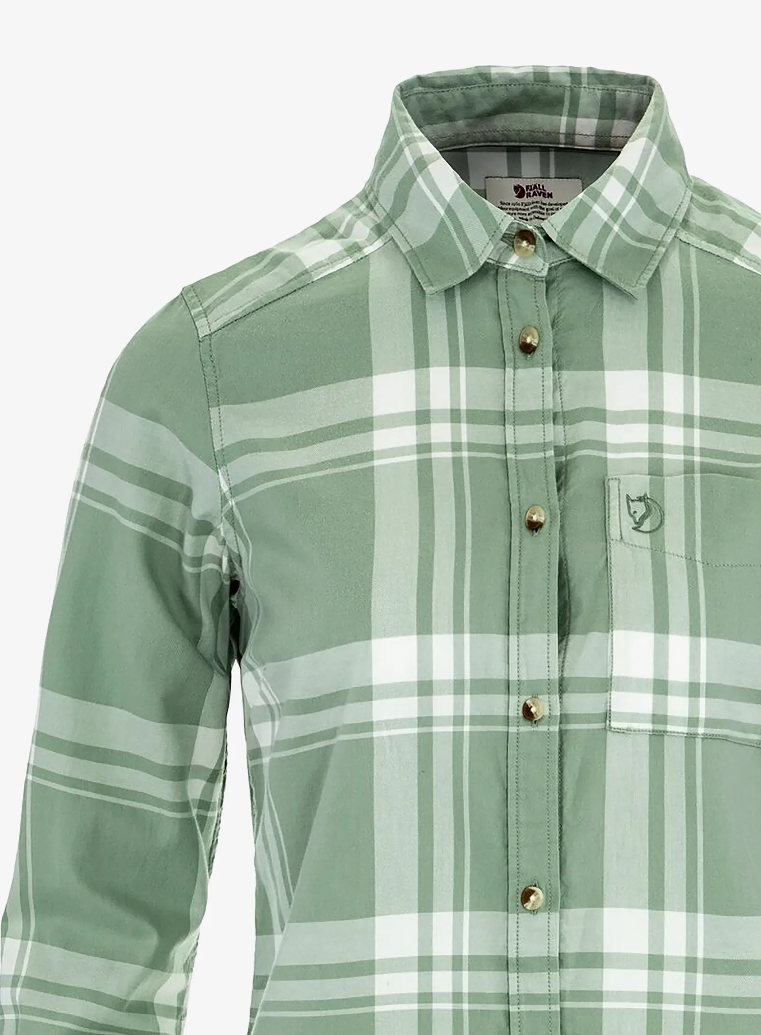 Fjallraven Ovik Lite Flannel Shirt Női ing - misty green/eggshell