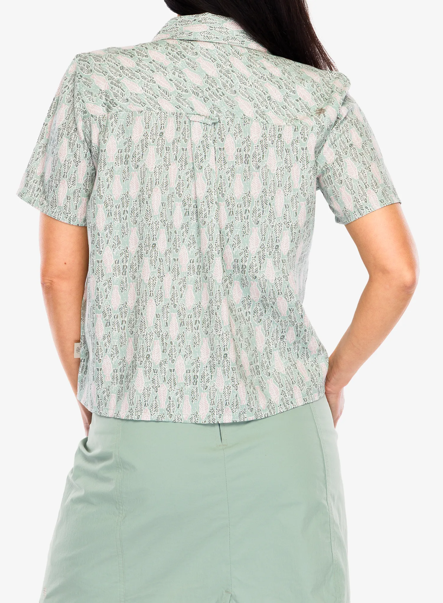 Royal Robbins Camino Pucker S/S Női ing - sage leaf fish pt