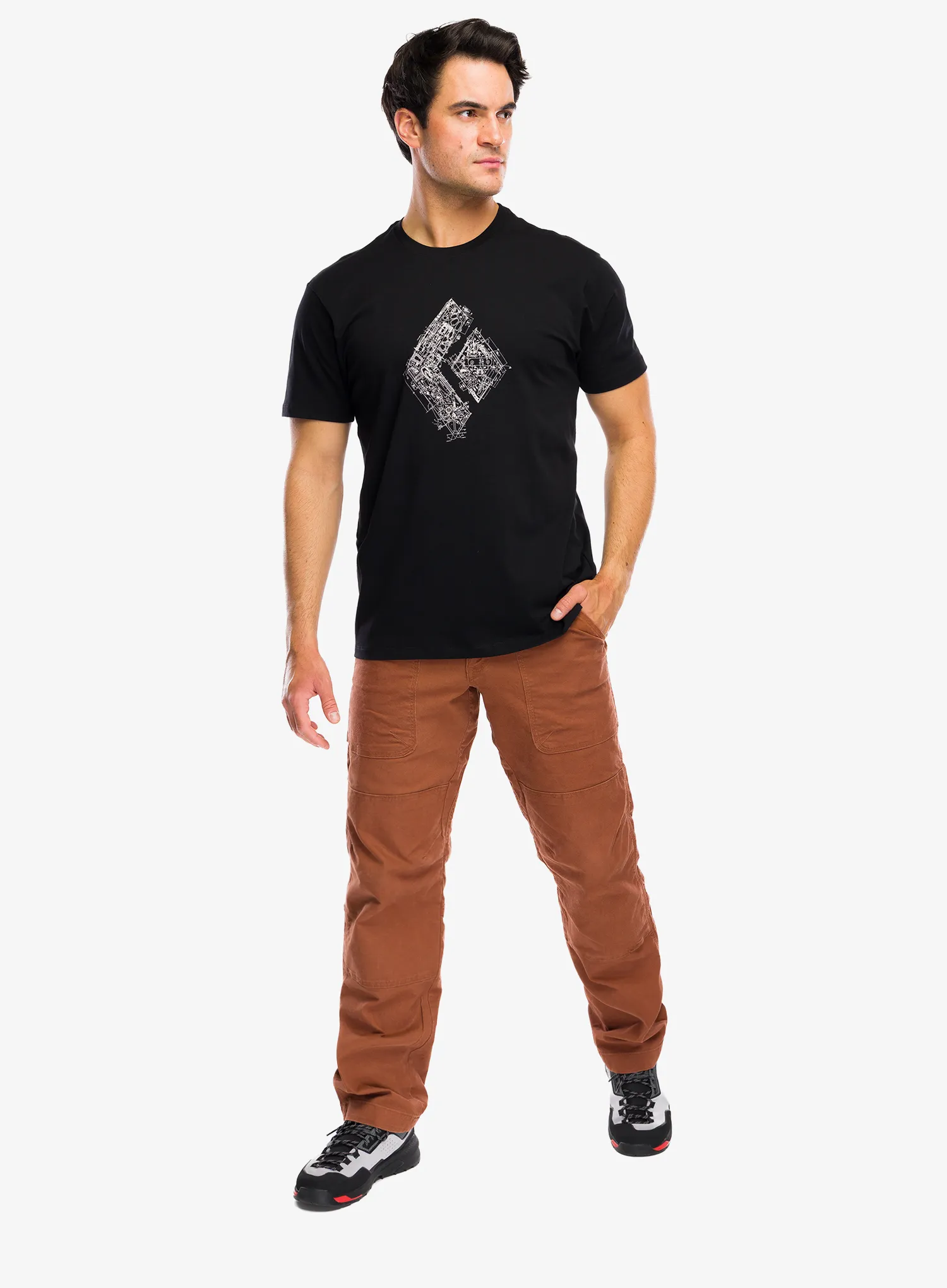 Black Diamond Engineered Diamond SS Tee Pamutpóló - black