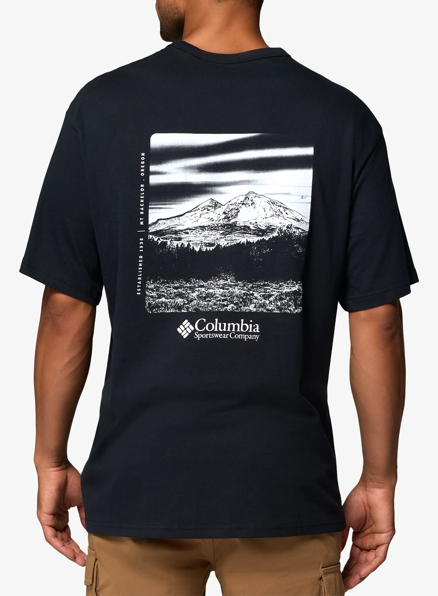 Columbia CSC Heavyweight Back Graphic Tee Pamutpóló - black/photoreal